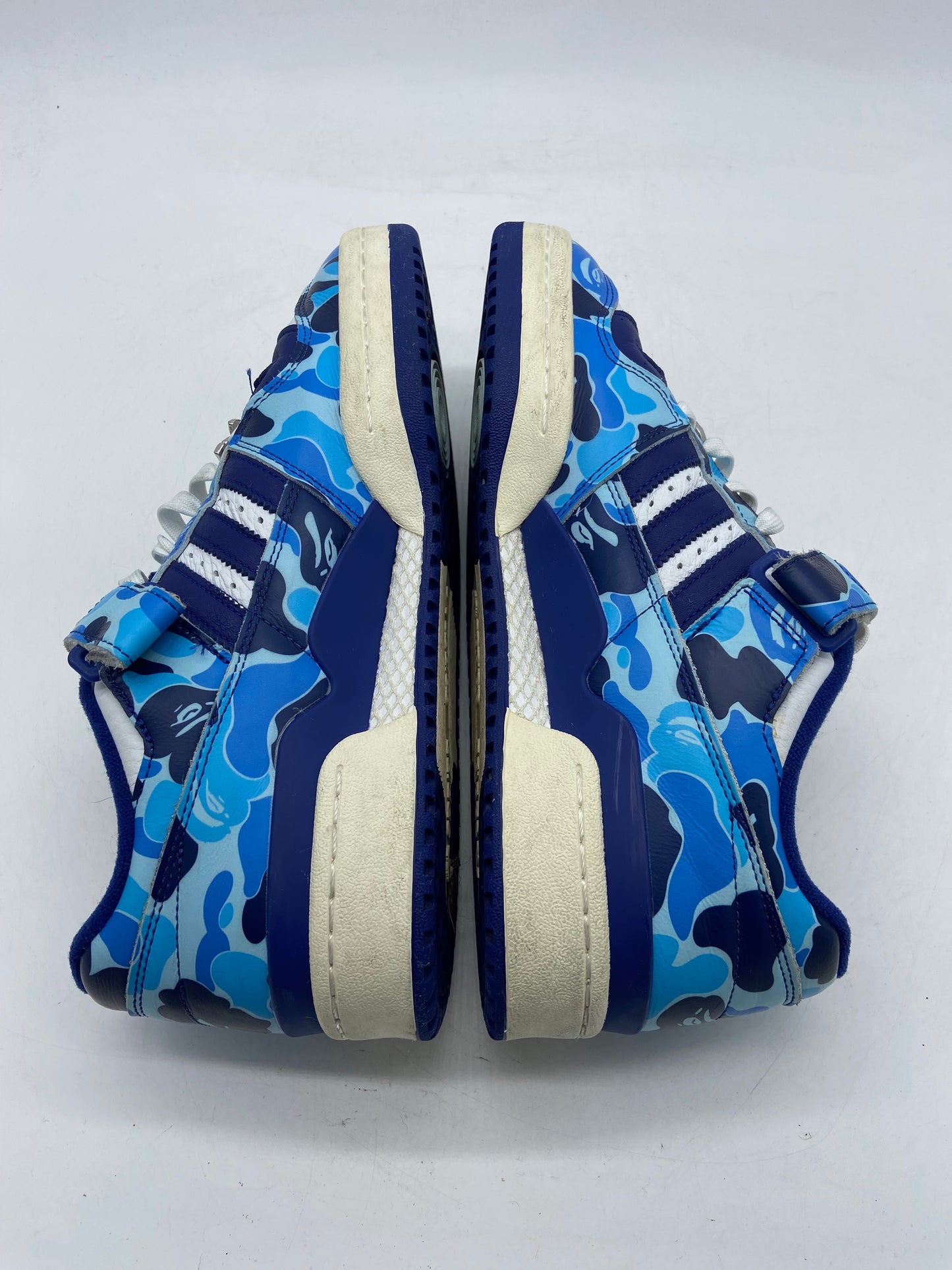 Preowned Adidas Forum 84 Low Bape 30th Anniversary Blue Camo Sz 9.5M/11W ID4772