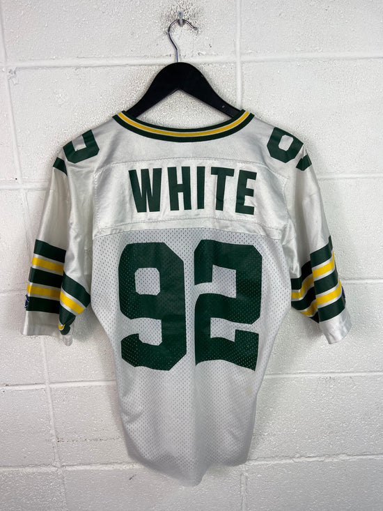 Y2K Green Bay Packers Reggie White Cropped Champion Jersey Sz M