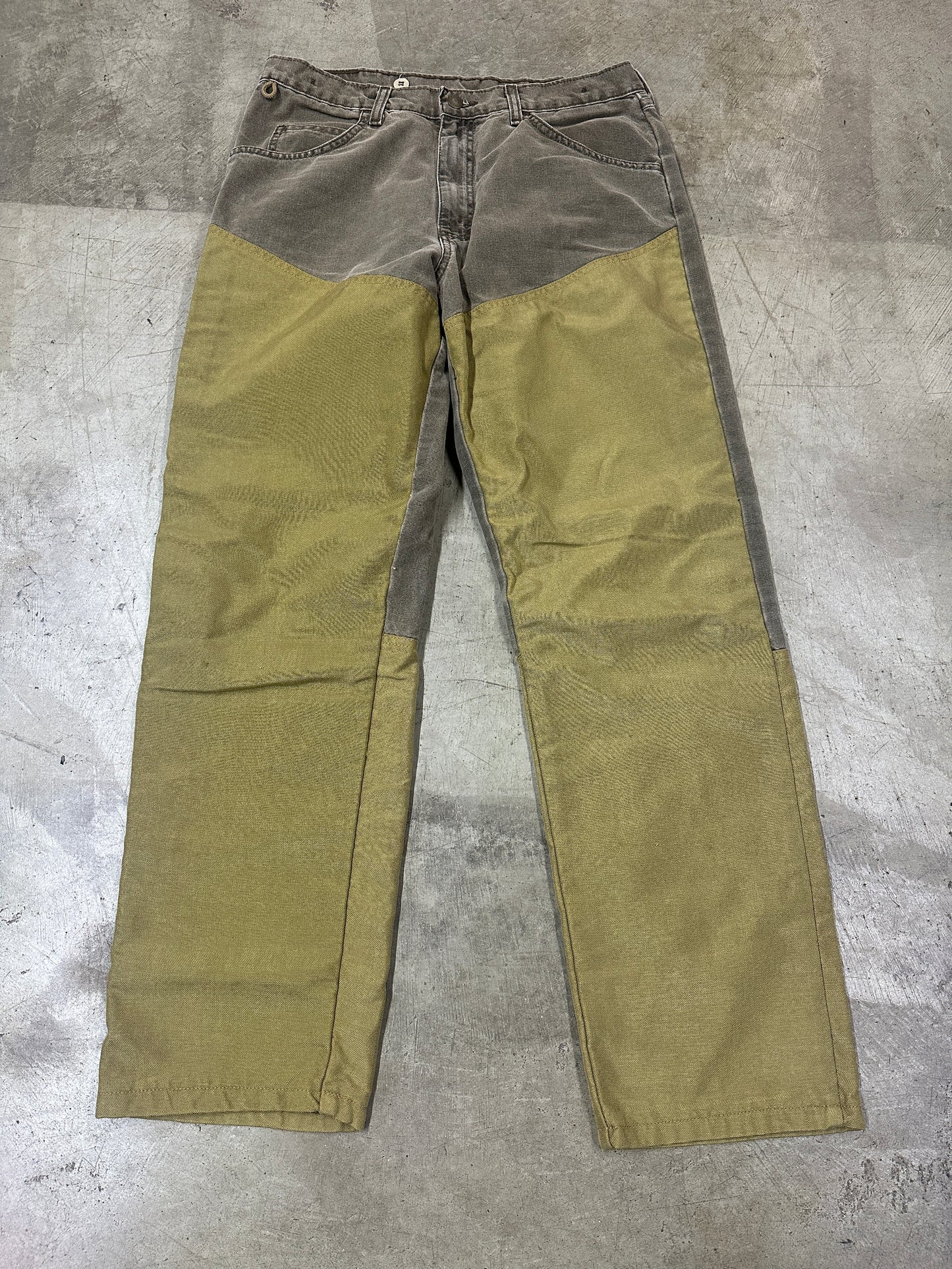 VTG Wrangler Double Knee Two Toned Pants Sz 32x30