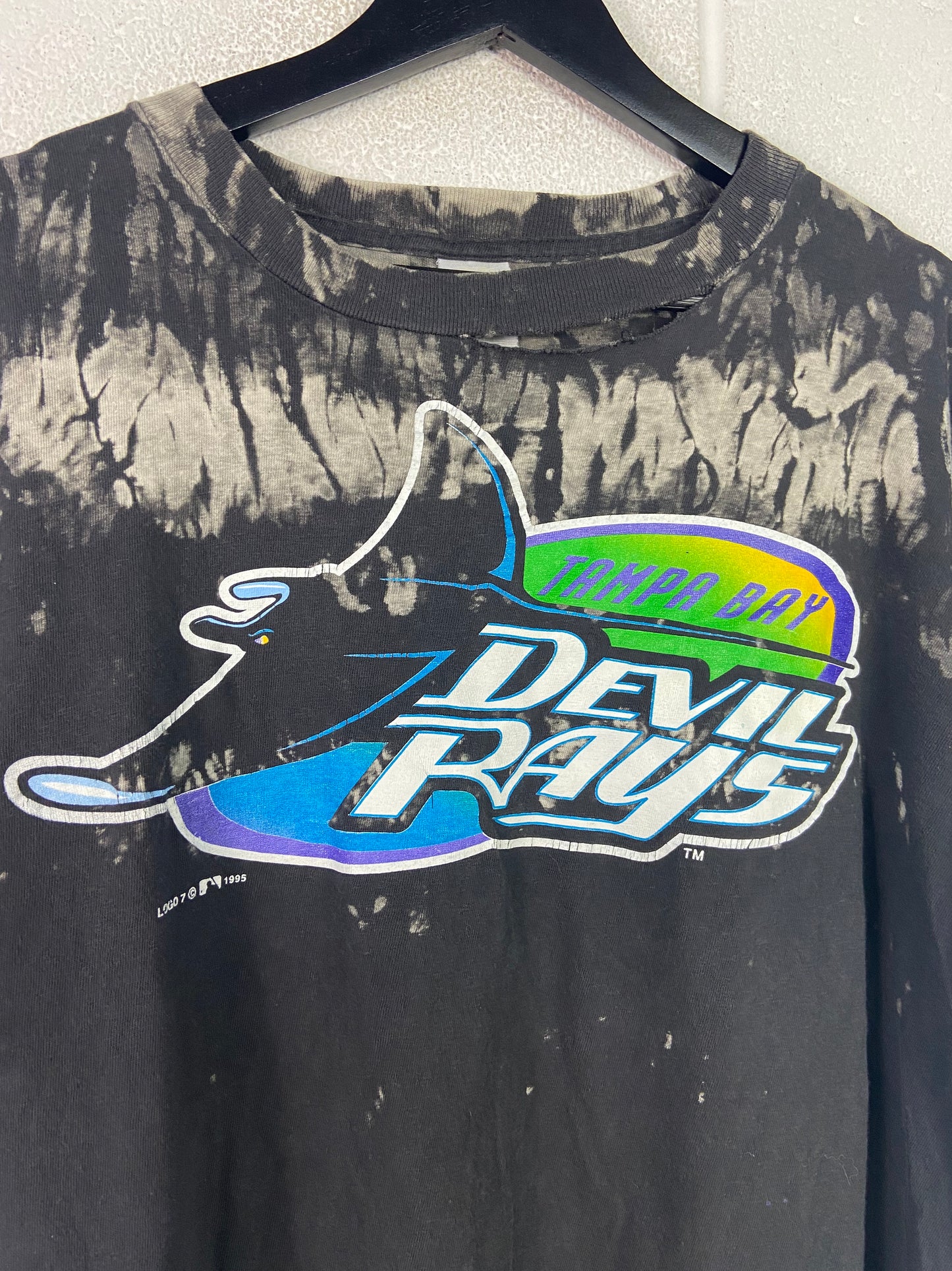 VTG Tampa Bay Devil Rays Tie Dye Tee Sz L/XL