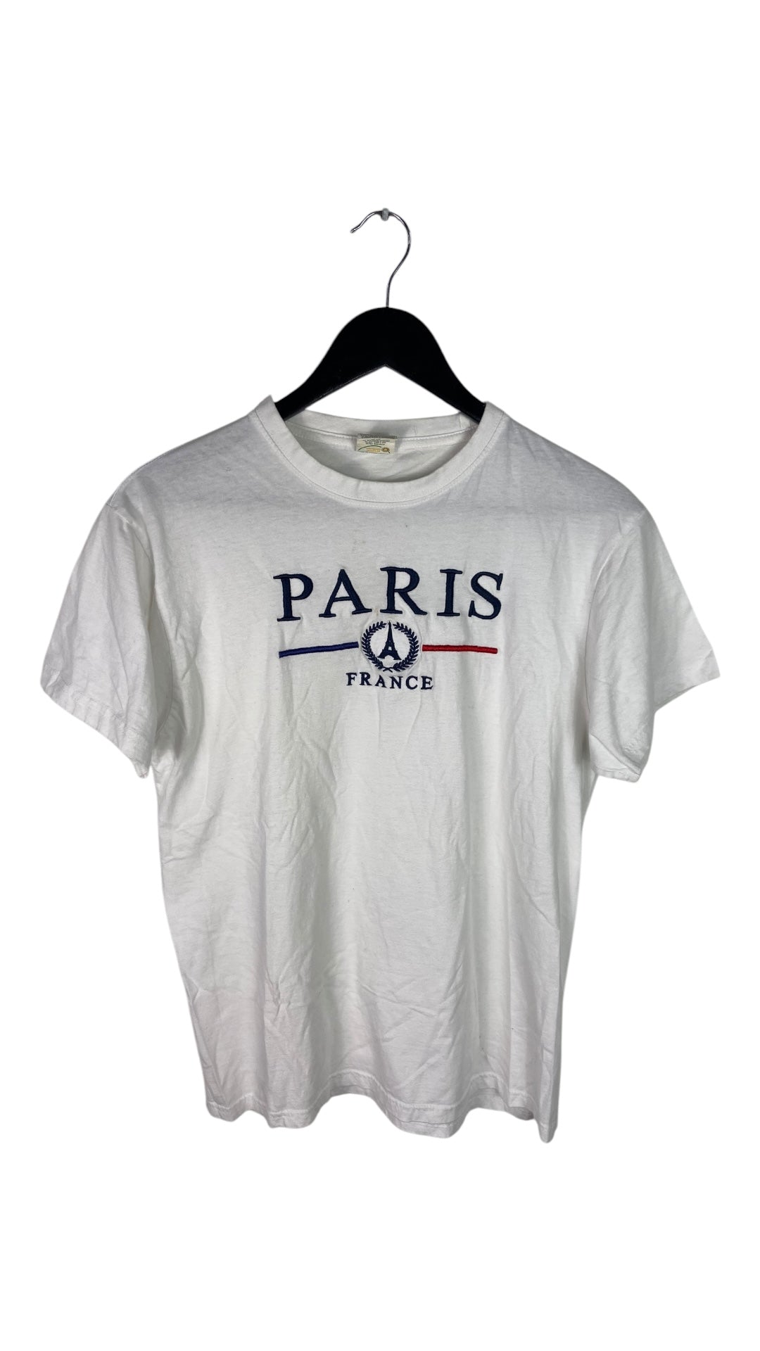 VTG Paris France 80's Embroidered Tee Sz M