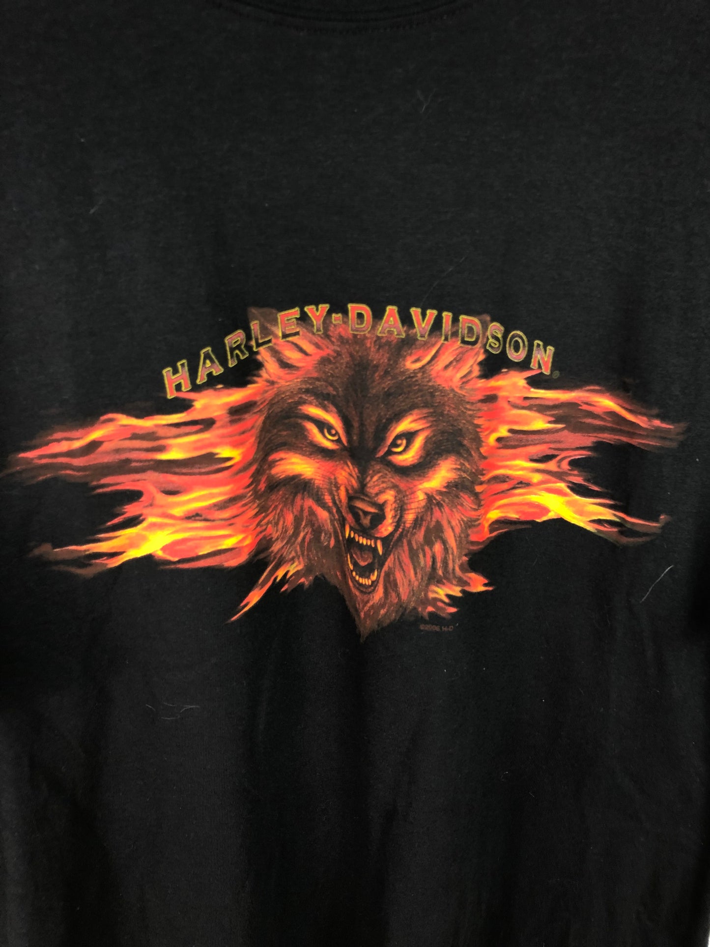 VTG 2008 Harley Davidson Flaming Wolf Murfreesboro Tee Sz XXL