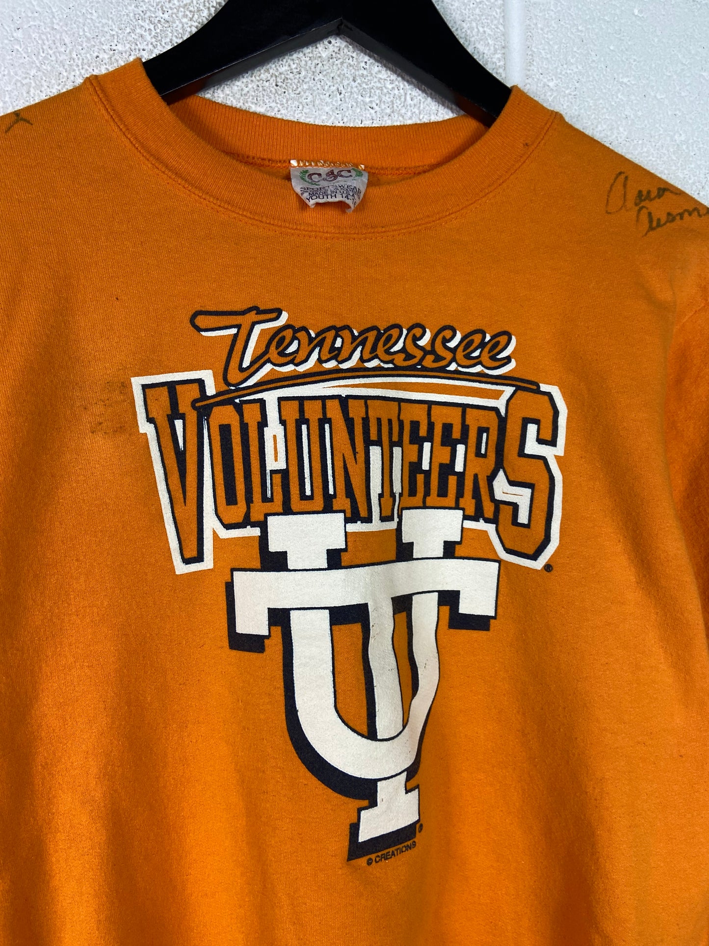 VTG Youth Tennessee Vols Sweater Sz Yth L