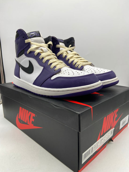 Preowned Jordan 1 Retro High Court Purple White Sz 11M/12.5W 555088-500