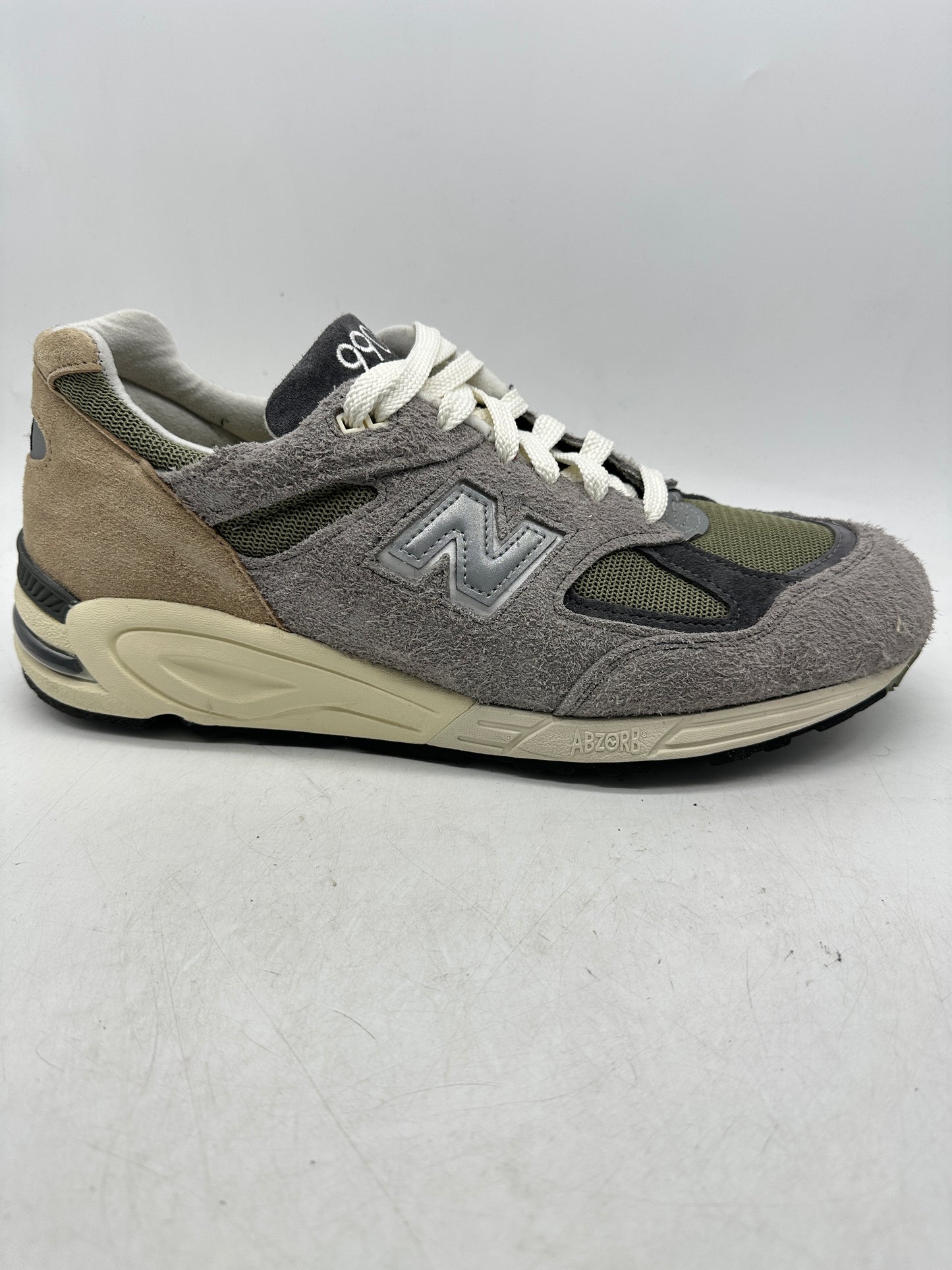 Preowned New Balance 990v2 MiUSA Teddy Santis Marblehead Incense Sz 13M/14.5W M990TD2