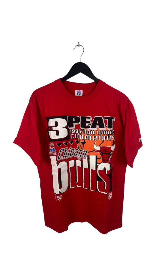 VTG Chicago Bulls '93 3-Peat NBA Champs Tee Sz L