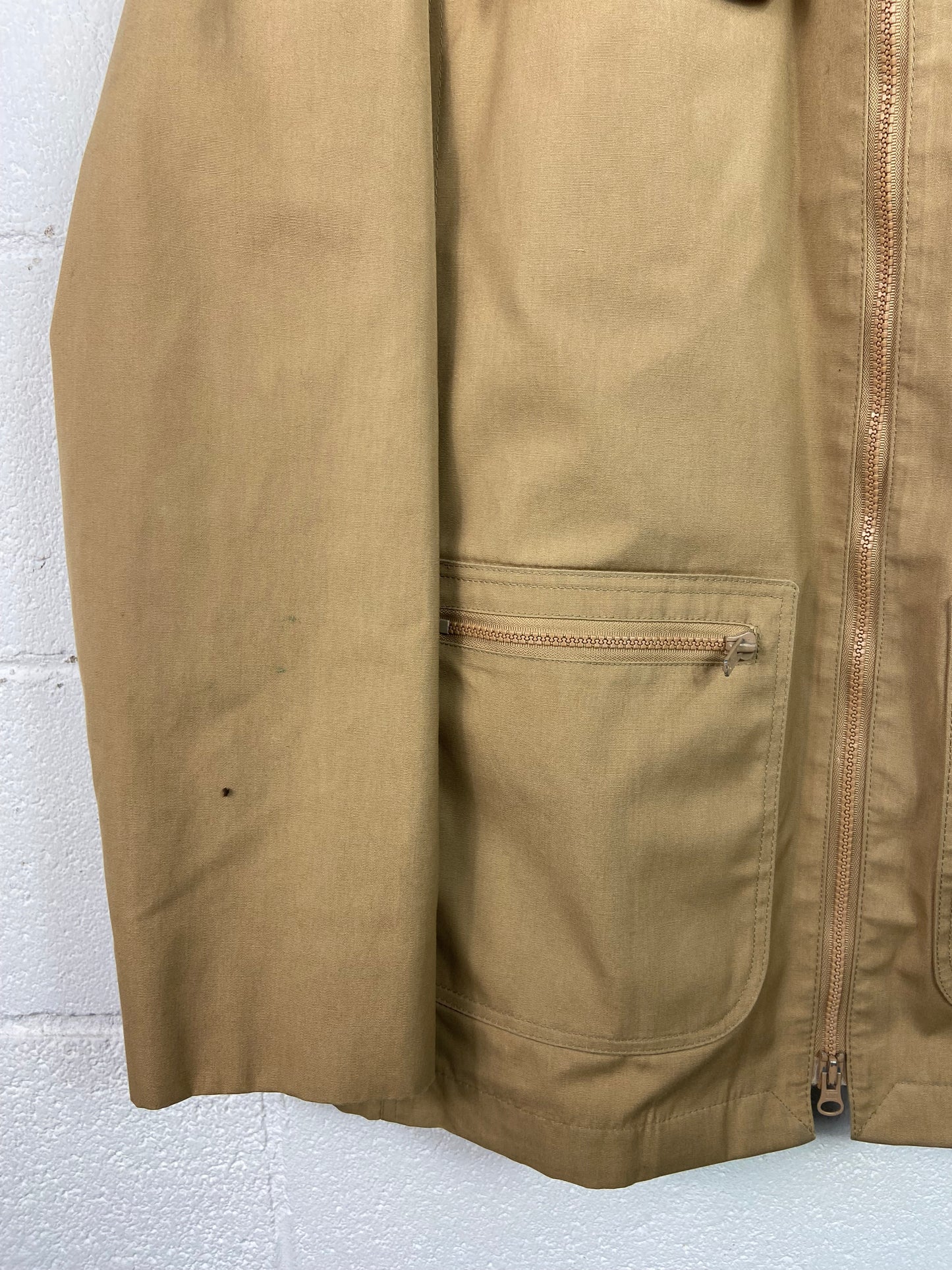 VTG Tan Long Work Jacket Sz L