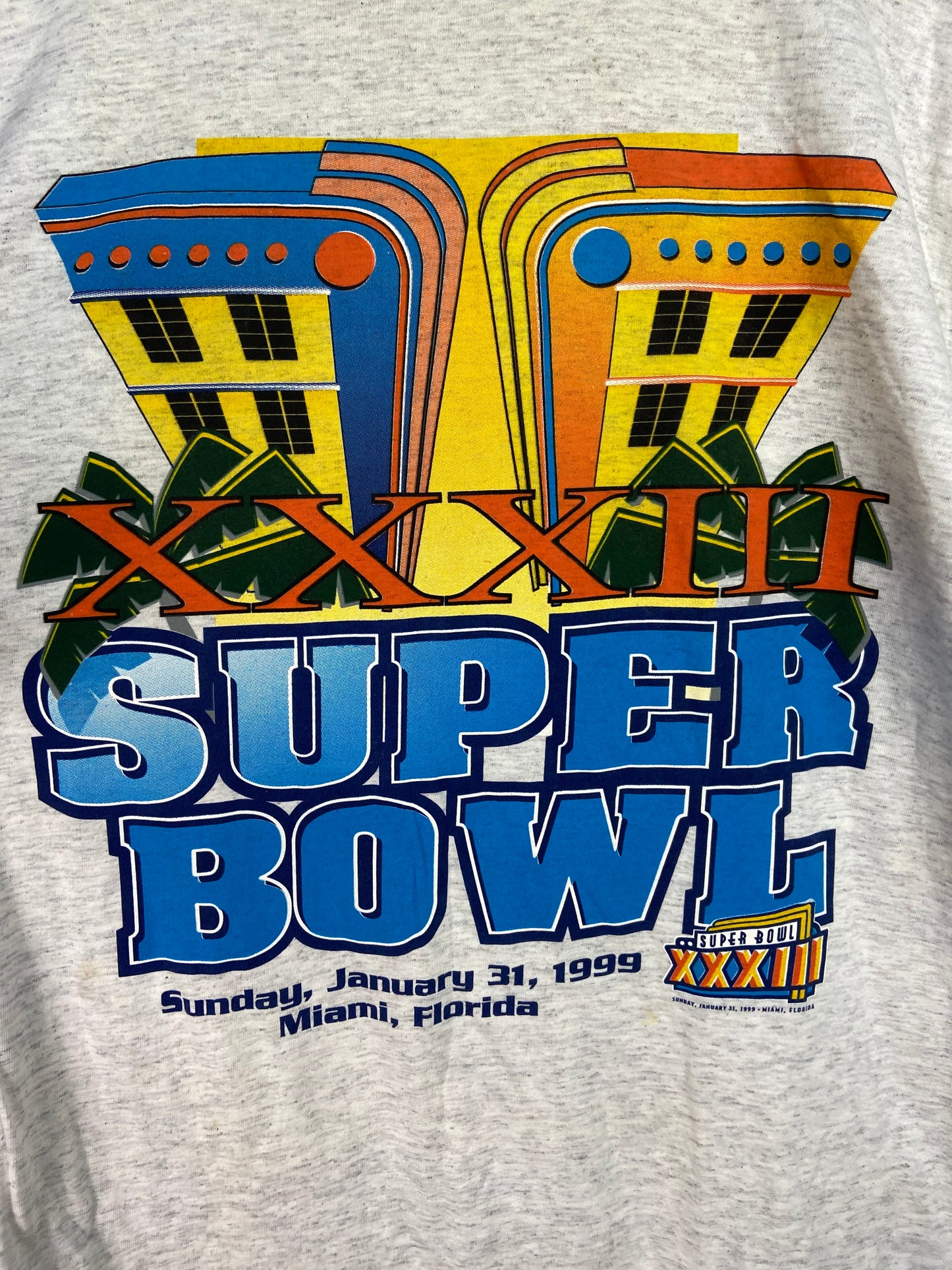 VTG Super Bowl '99 Miami Tee Sz XL/XXL