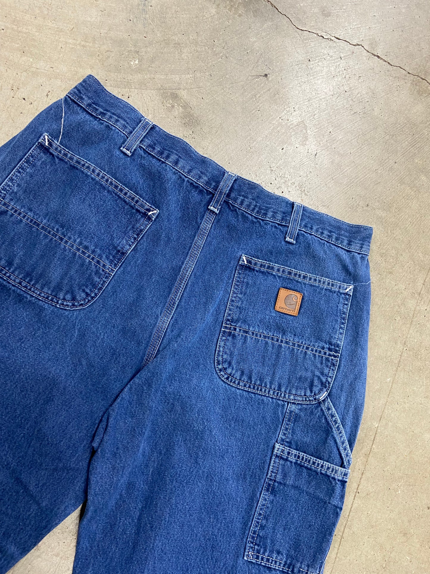 Preowned Carhartt Regular Wash Carpenter Jeans Sz 34x28