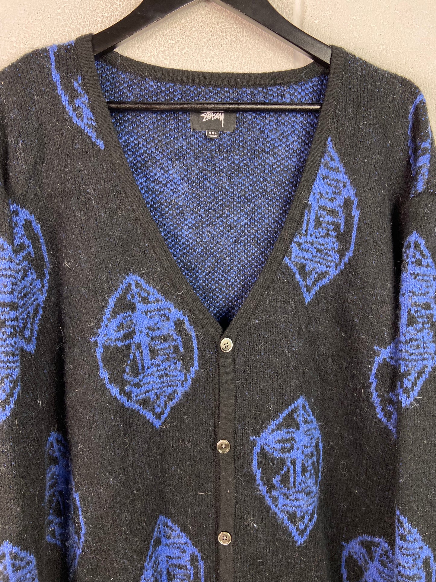 Stüssy  Mohair Mask Cardigan Sz XXL