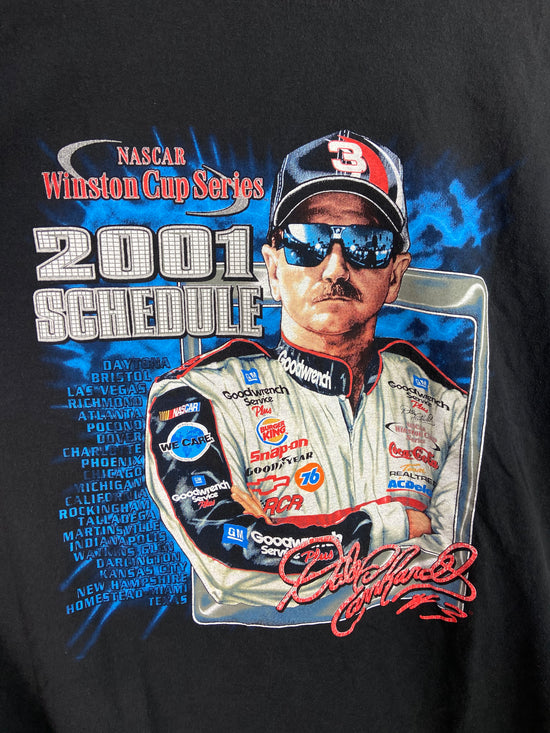 VTG Dale Earnhardt 2001 Schedule NASCAR Tee Sz XXL