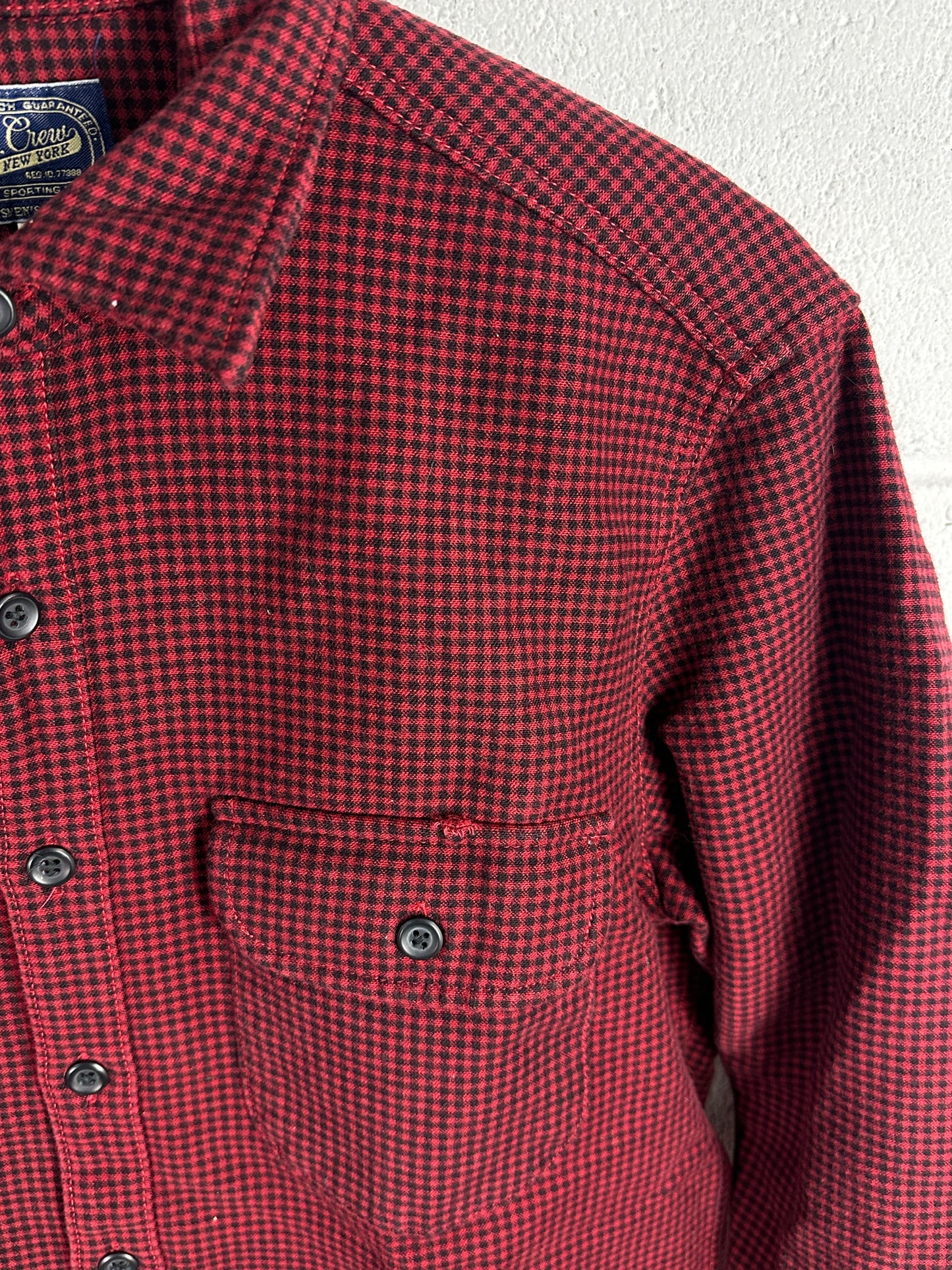 J. Crew Checkered Flannel Shirt Sz Med