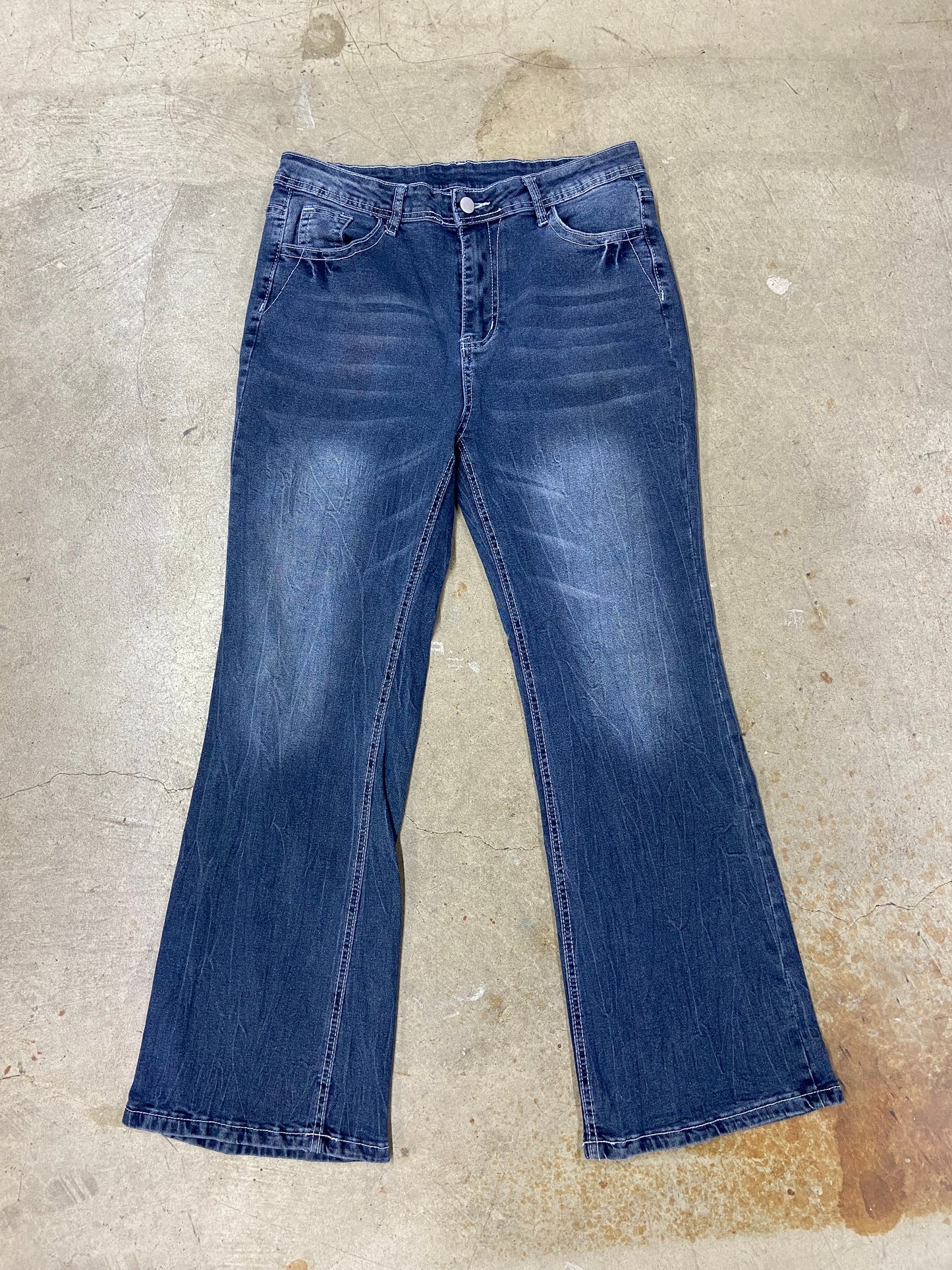 Y2K Icarus Arrow Women Denim Pants Sz 34x30