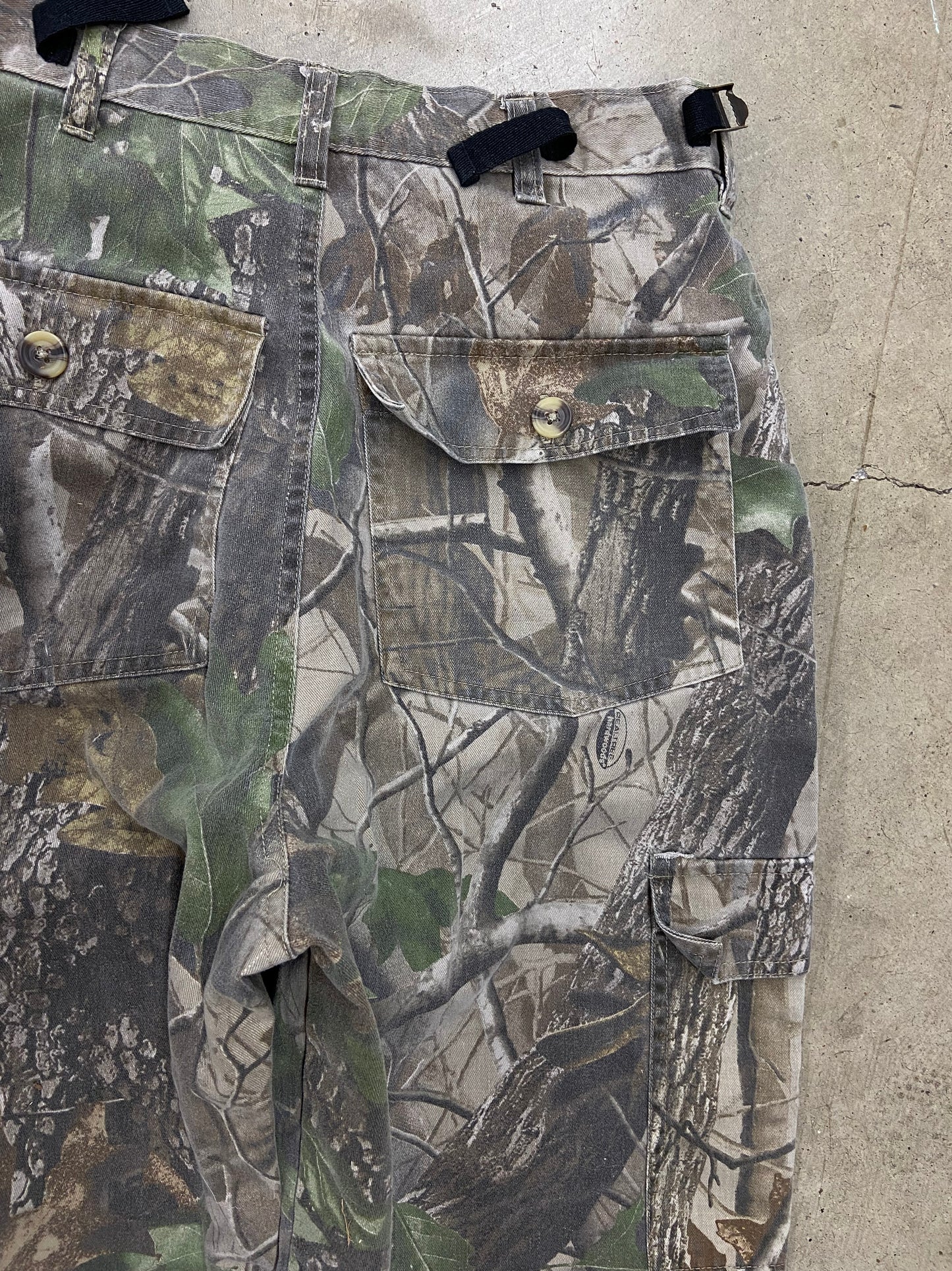 Y2K Camo Realtree Baggy Cargo Pants Sz 26x30