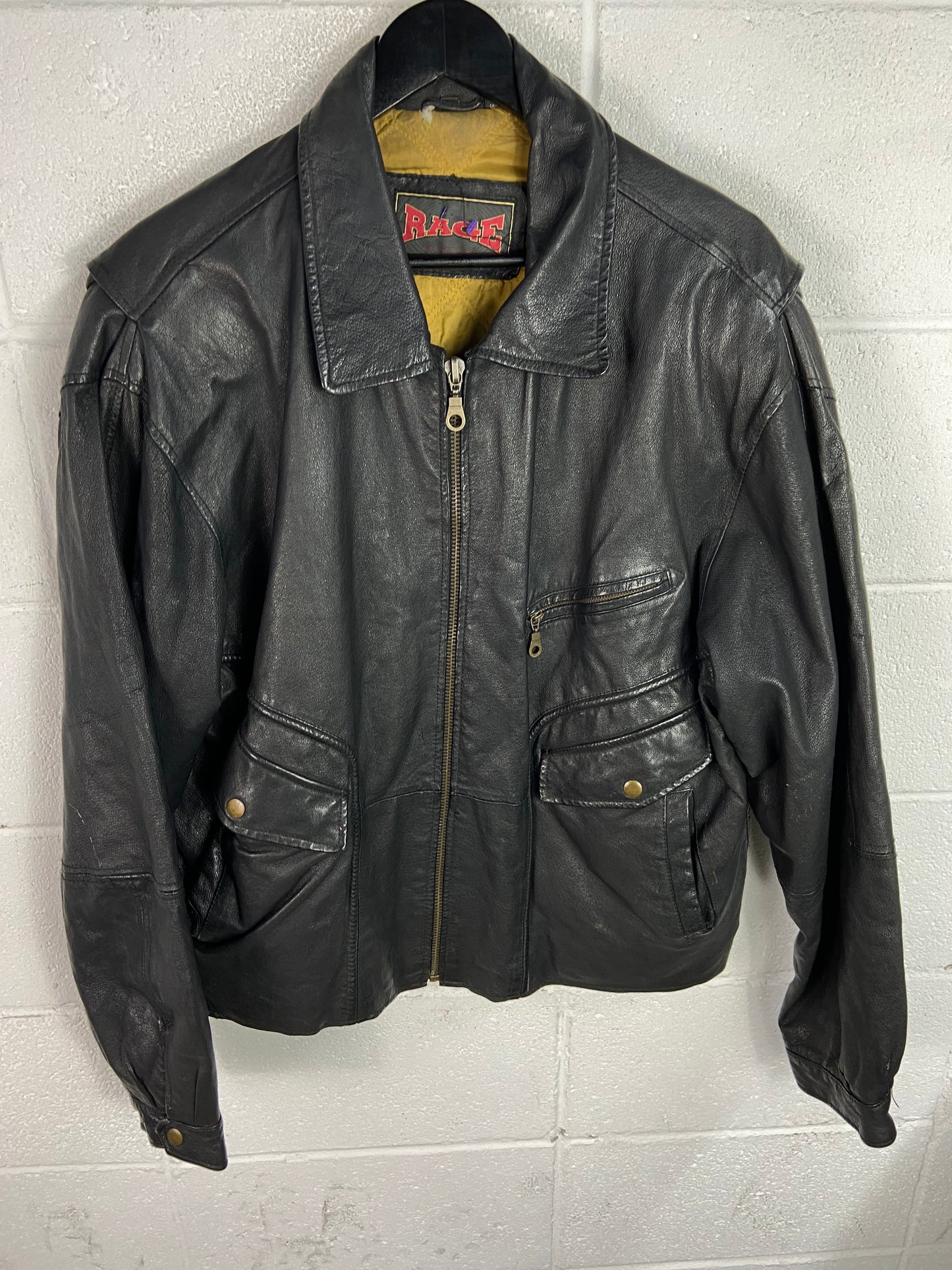 VTG Leather Rage Leather Casual Jacket Sz XL