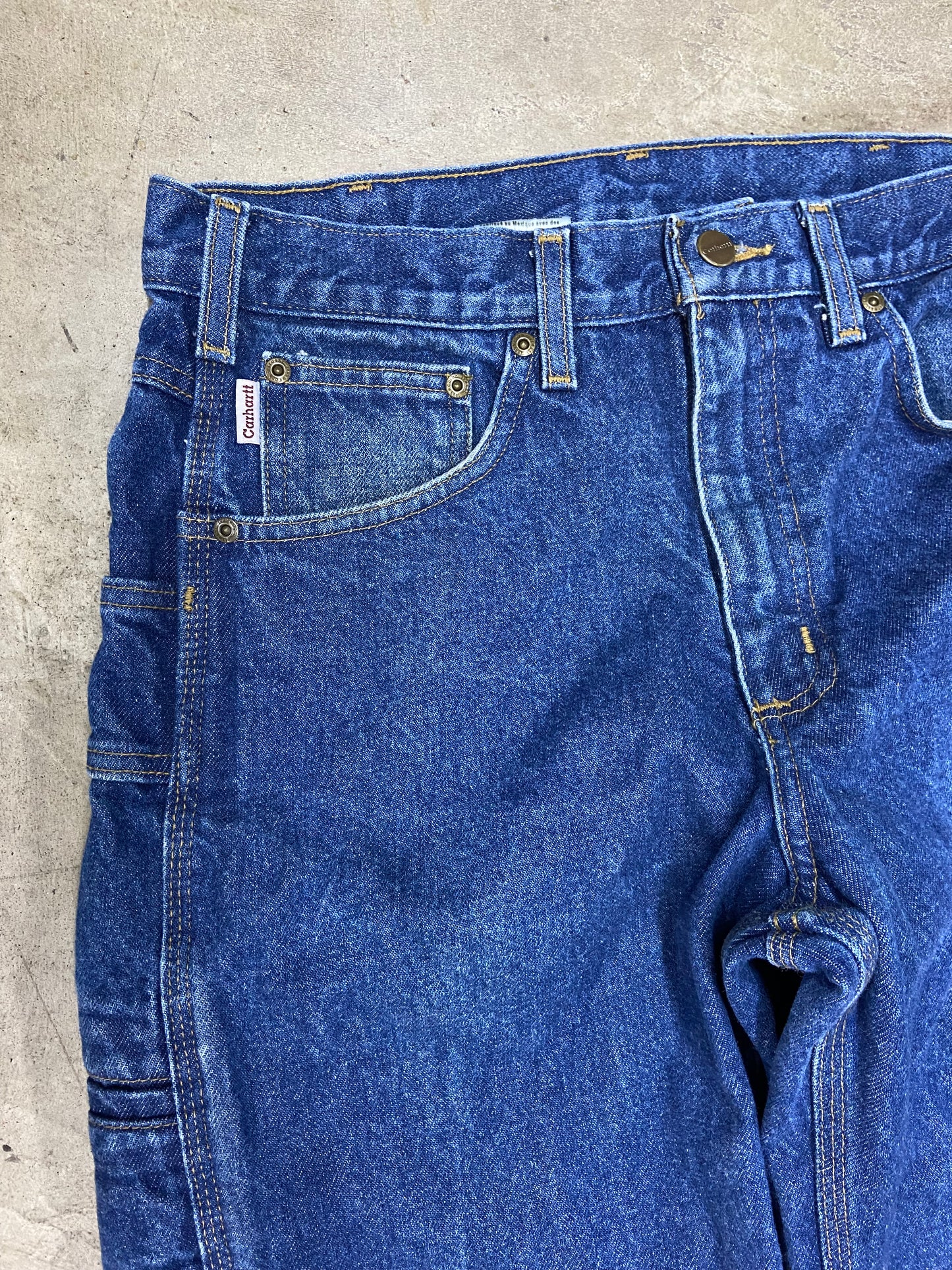 VTG Carhartt Blue Denim Relaxed Jeans Sz 32x30