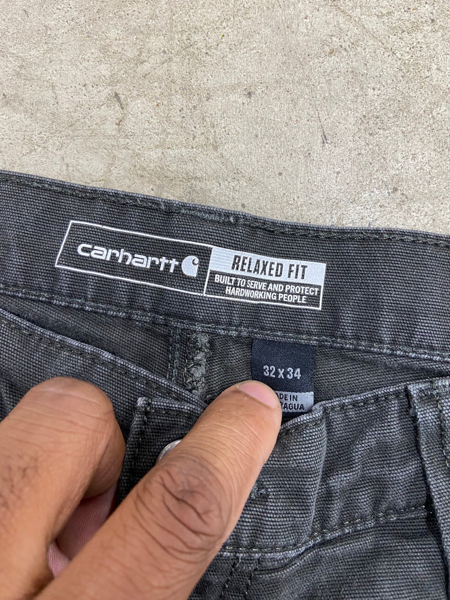 Y2K Carhartt Faded Black Jeans Sz 31x33