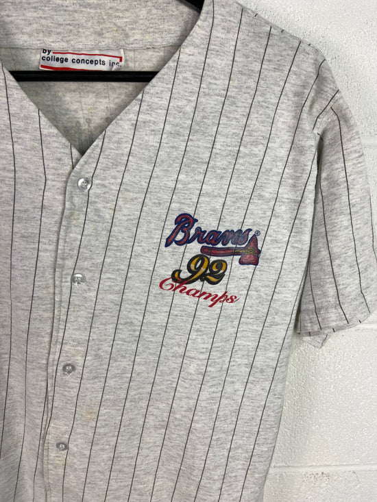 VTG Braves World Series 92' Button Up Shirt Sz L