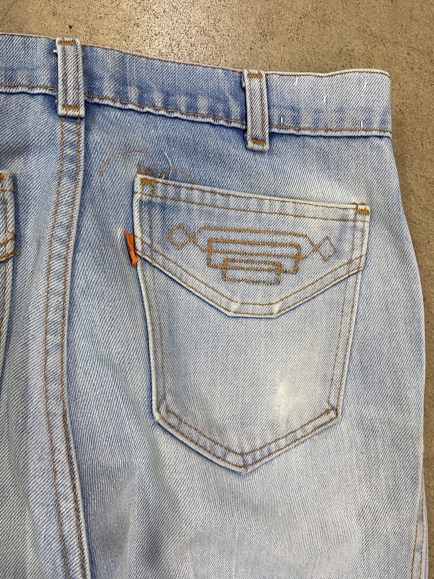 VTG Levi's Orange Tab 70's Flare Light Wash Jeans Sz 29x32