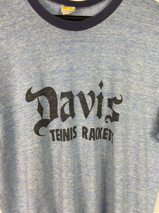 VTG Davis Tennis Rackets Russel Ringer Tee Sz M/L