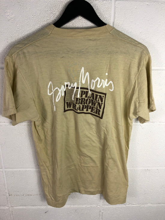 VTG 1986 Garry Morris Plain Brown Wrapper Music Tee Sz M