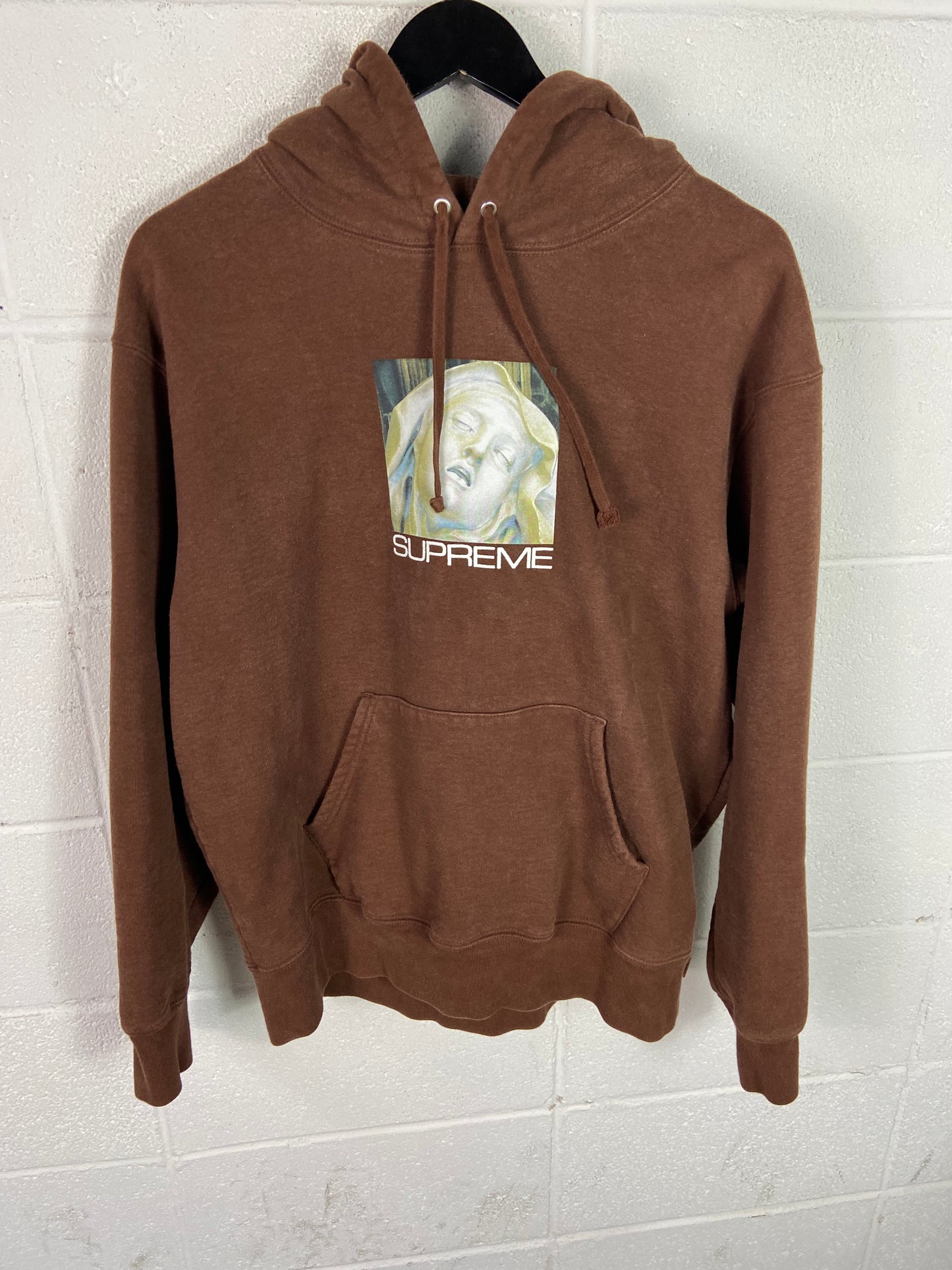 Preowned FW21 Supreme Ecstasy Brown Hoodie Sz M