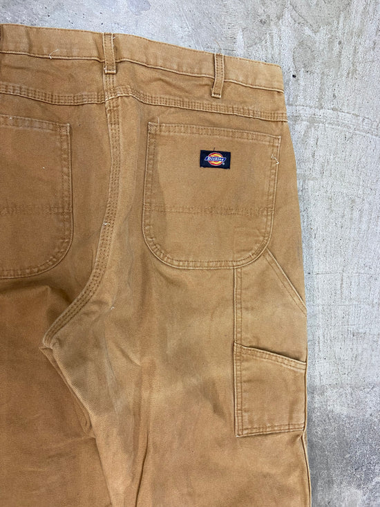 VTG Dickies Brown Straight Leg Work Pants Sz 36x32