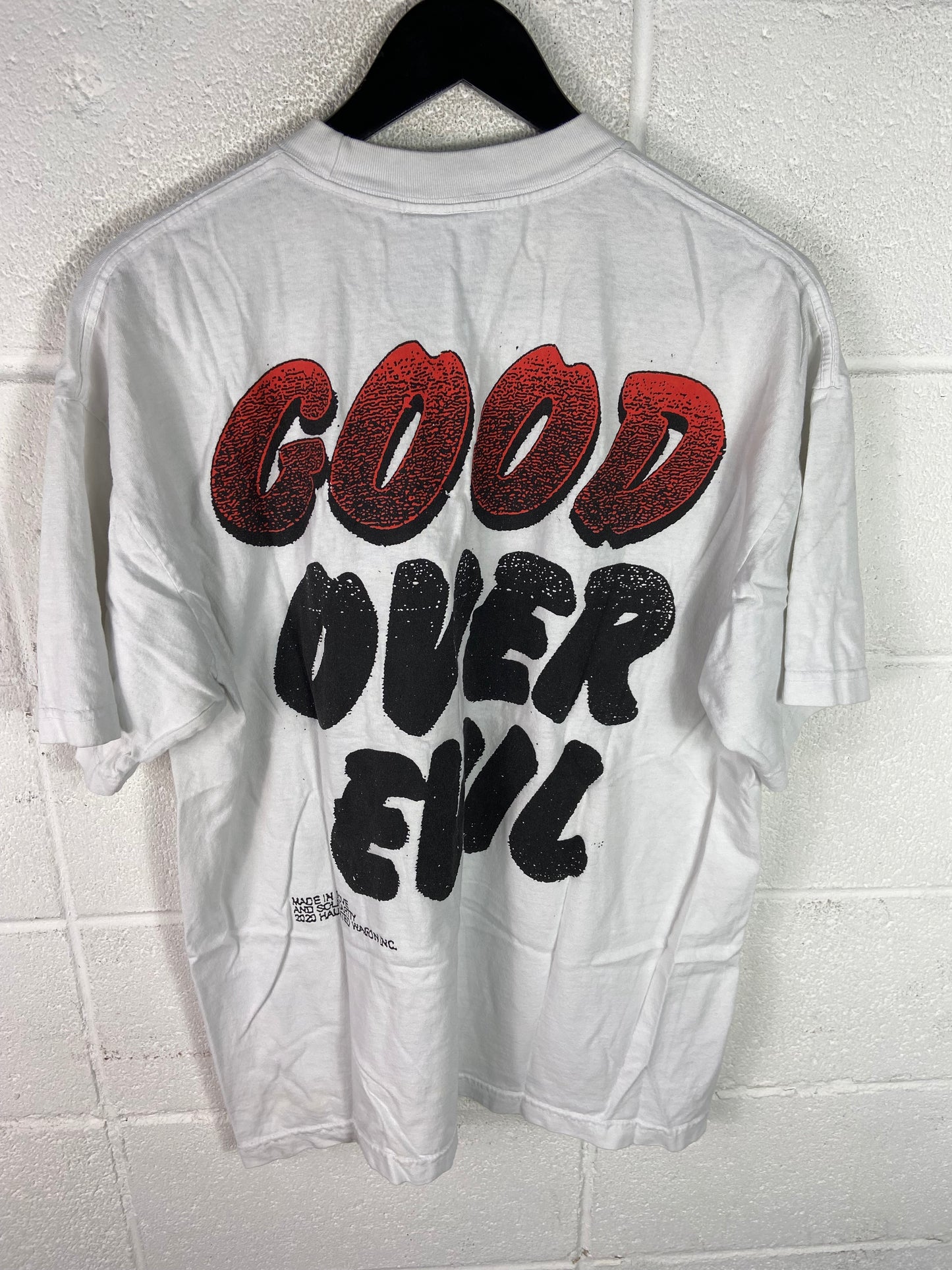 Preowned Online Ceramics Good Over Evil Tee Sz L