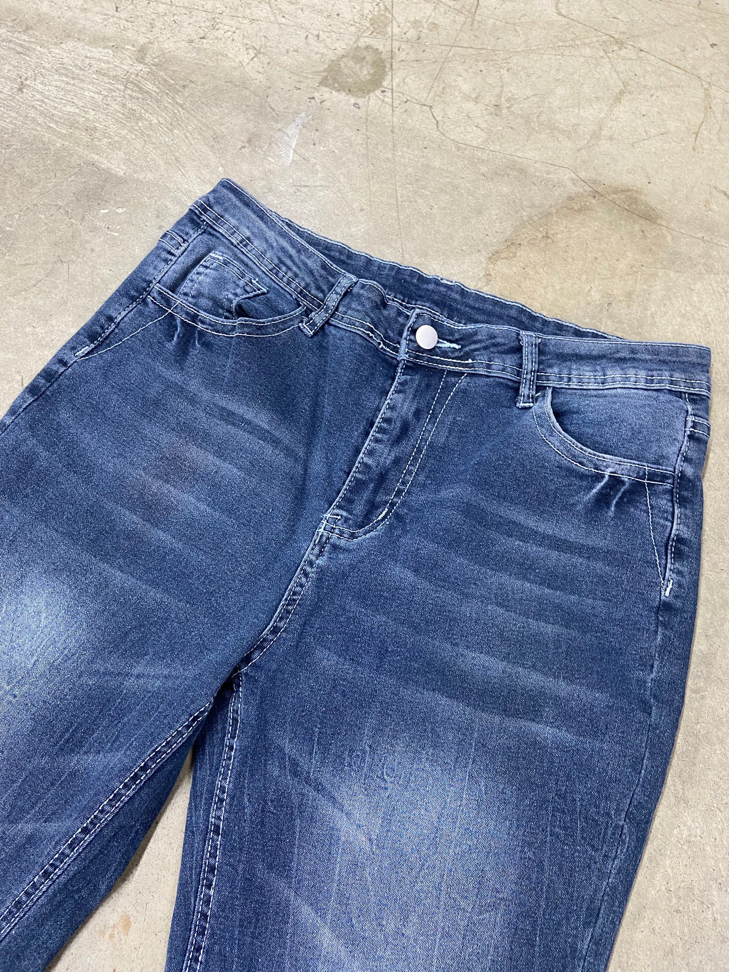 Y2K Icarus Arrow Women Denim Pants Sz 34x30