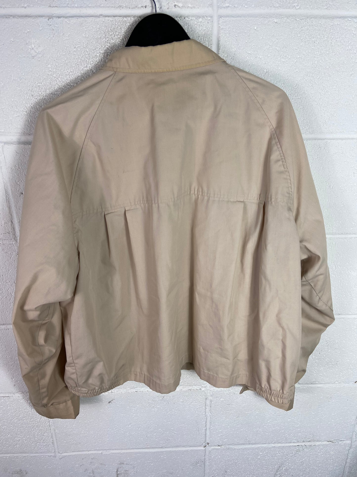 VTG Campus Cream Light Harrington Jacket Sz L