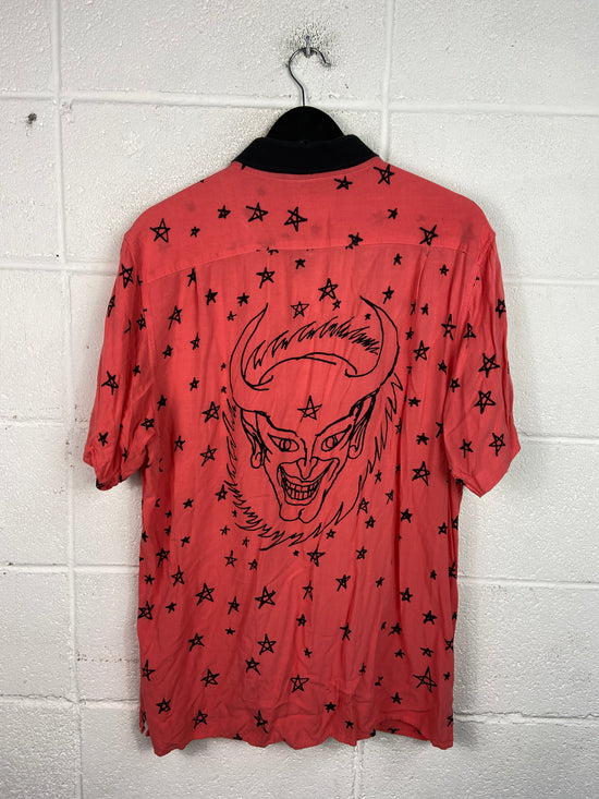 Supreme SS18 Devil Rayon Shirt Sz XL