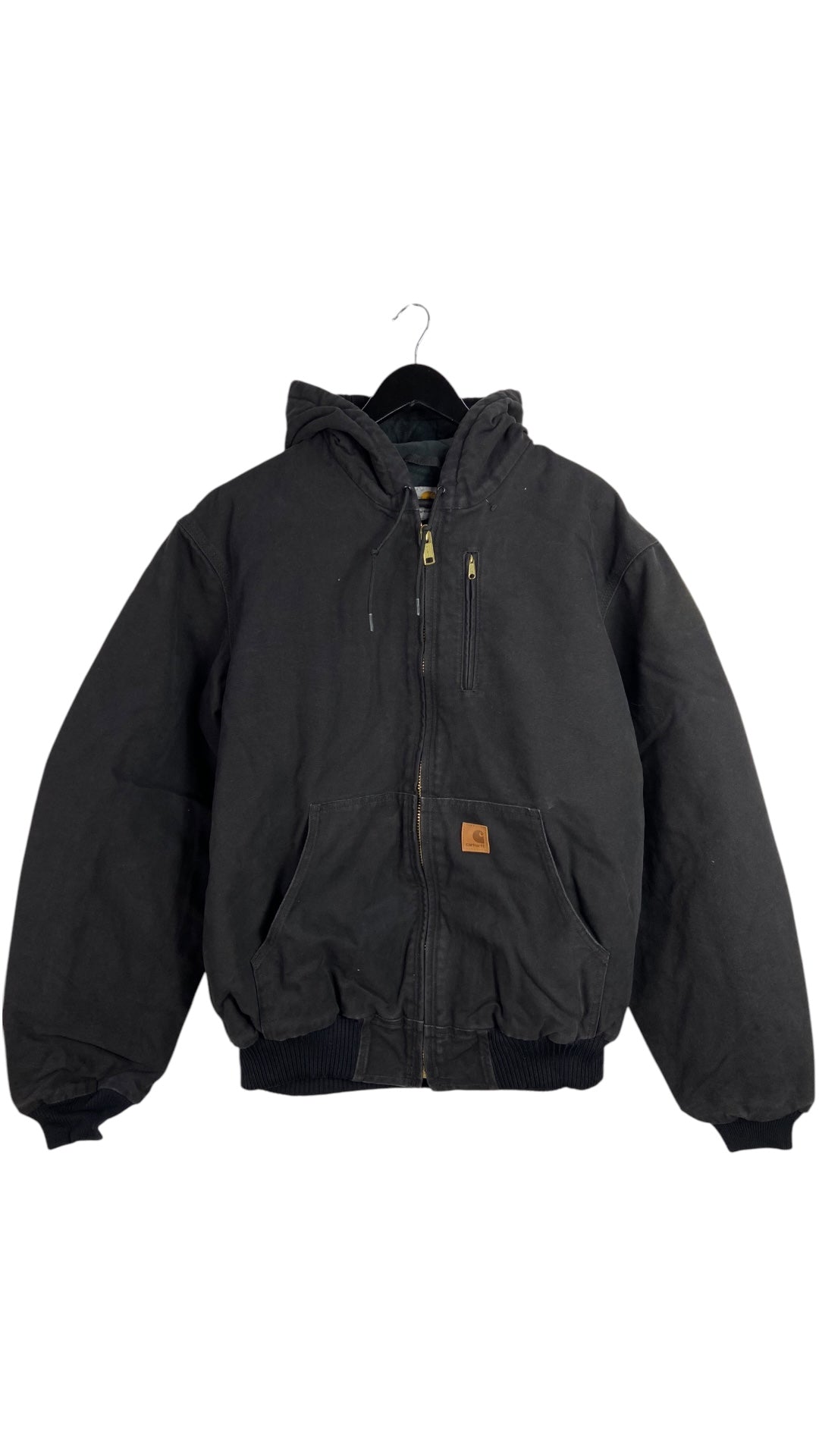 Carhartt Ash Black Hooded Jacket Sz L