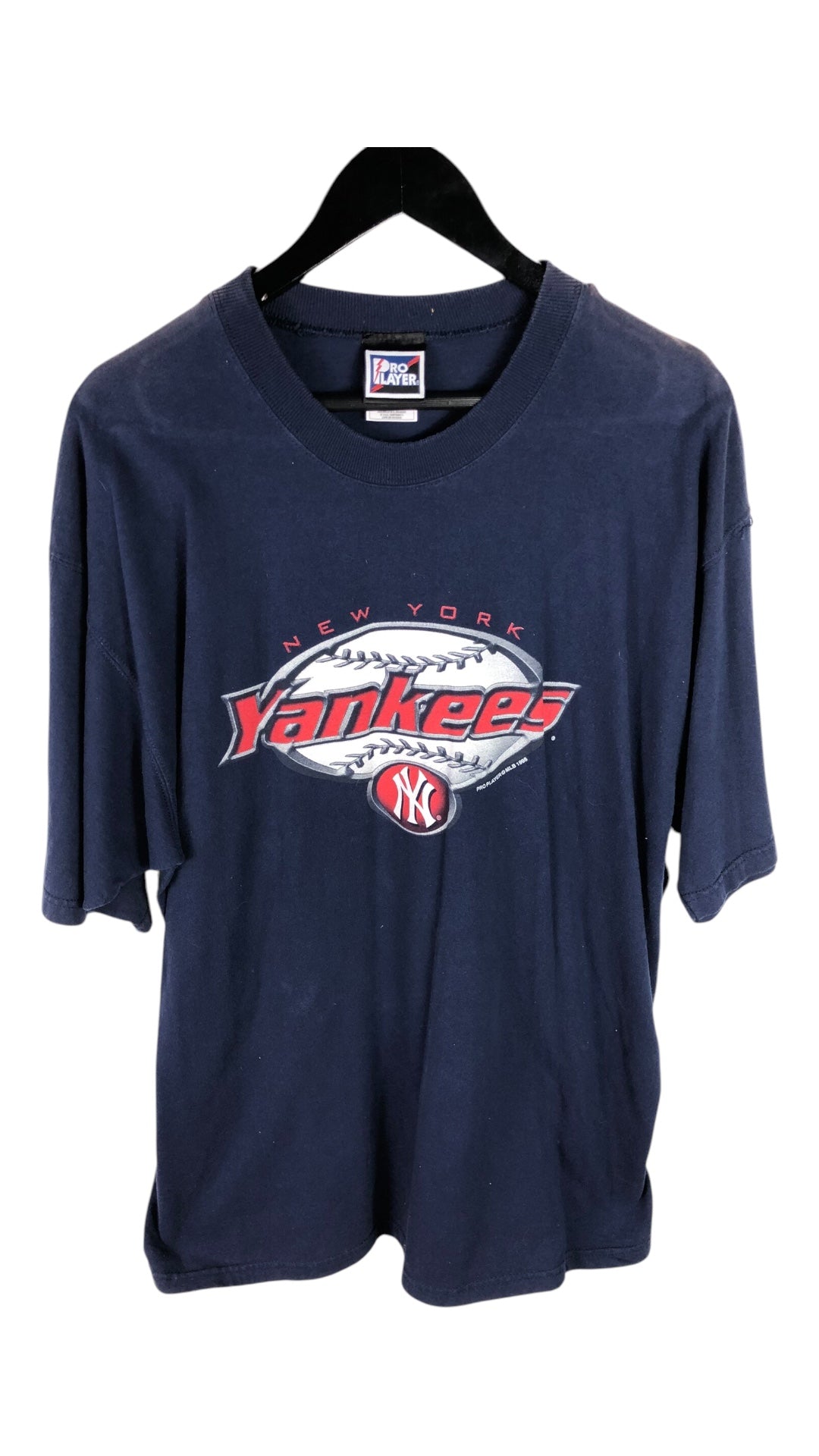 VTG Pro Player New York Yankees Ball Spellout Tee Sz XL