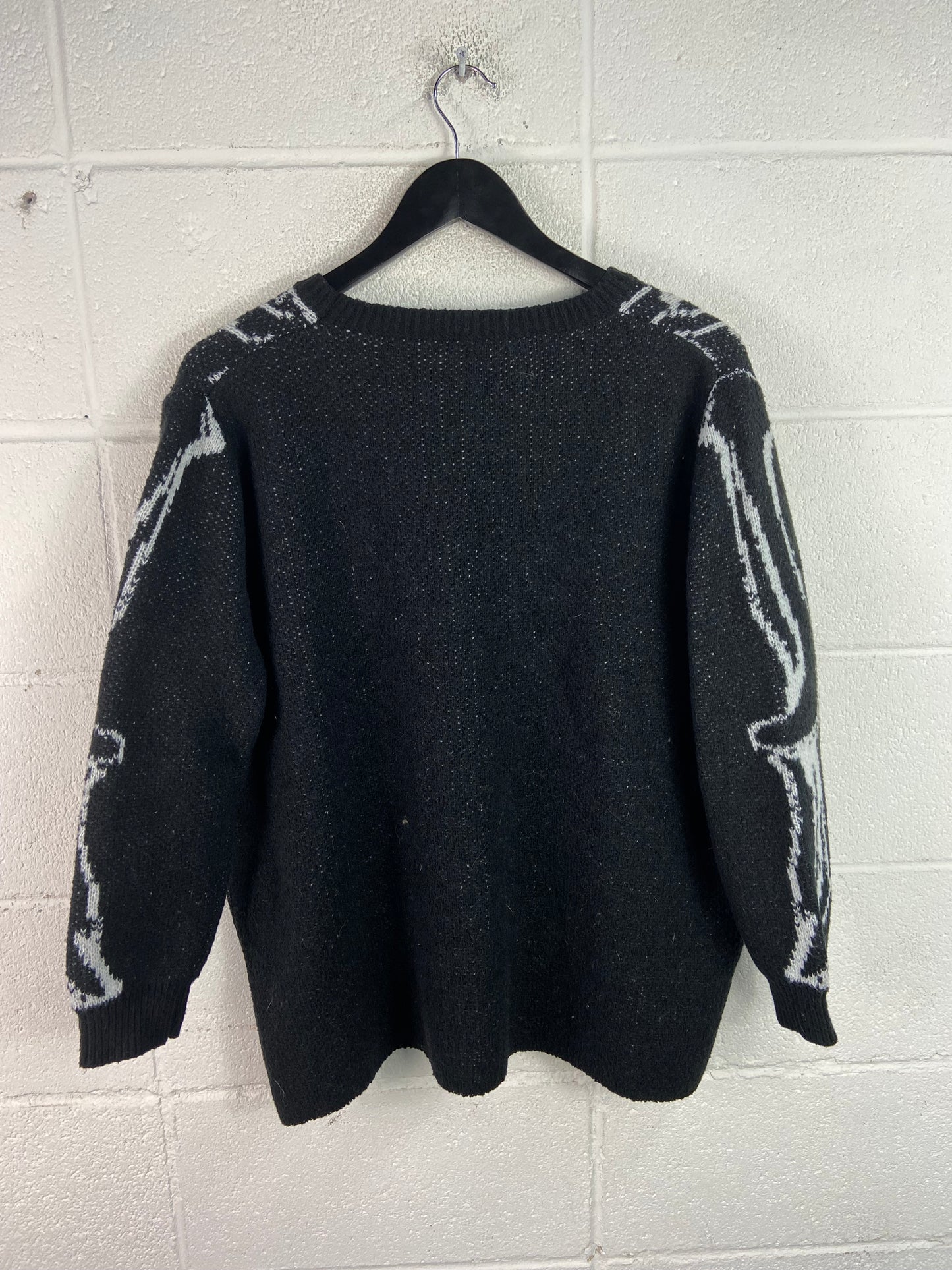 Skeleton Bones Fleece Sweater Sz XL