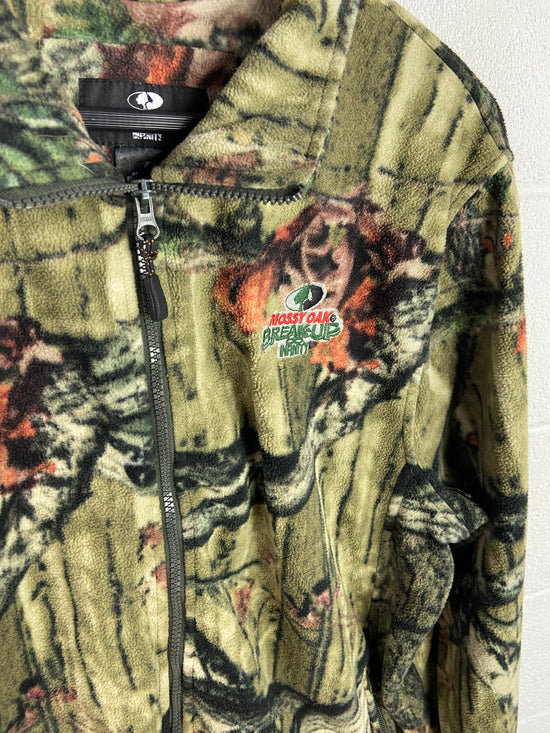 Mossy Oak Breakup Camo Fleece Jacket Sz XL