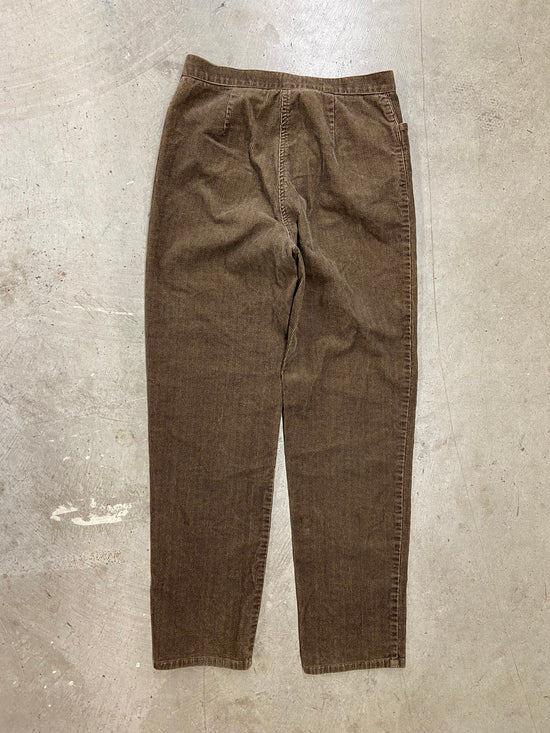 VTG Polo Ralph Lauren Brown Corduroy Chino Pants Sz 28x30