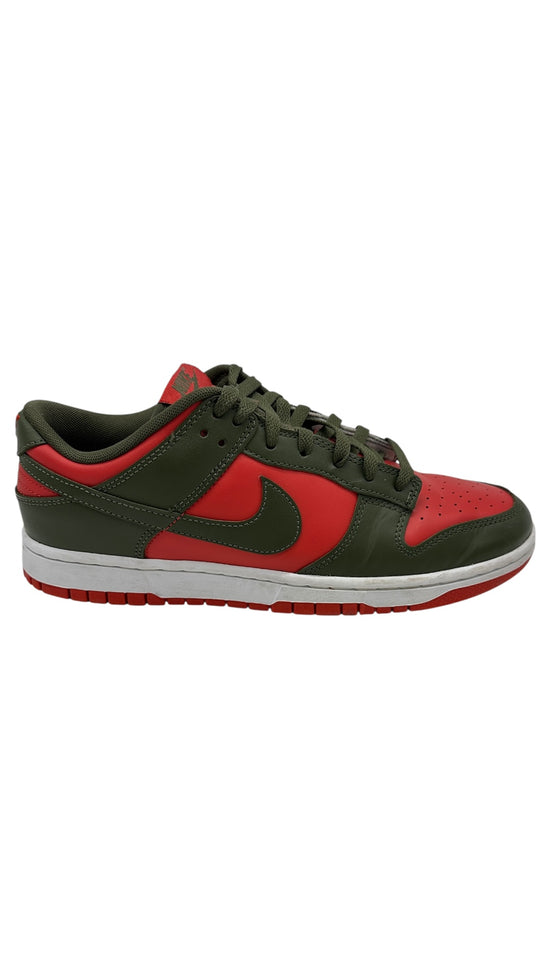 Preowned Nike Dunk Low 'Cargo Khaki Mystic Red' Sz 10M/11.5W DV0833-600