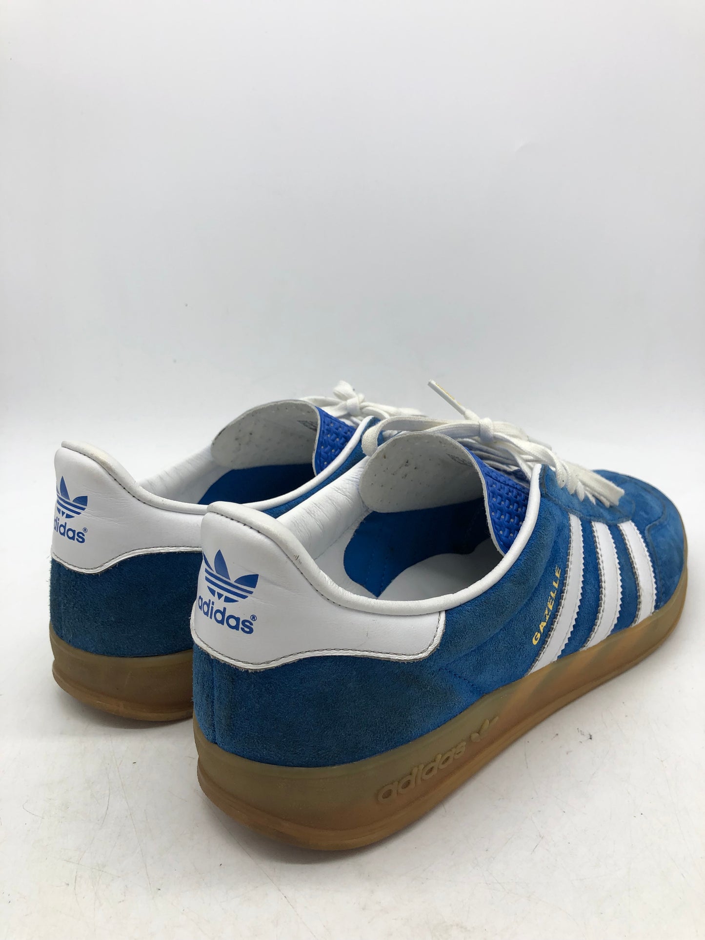 Preowned Adidas Gazelle Indoor Blue Bird Gum Sz 9.5M/11W H06260