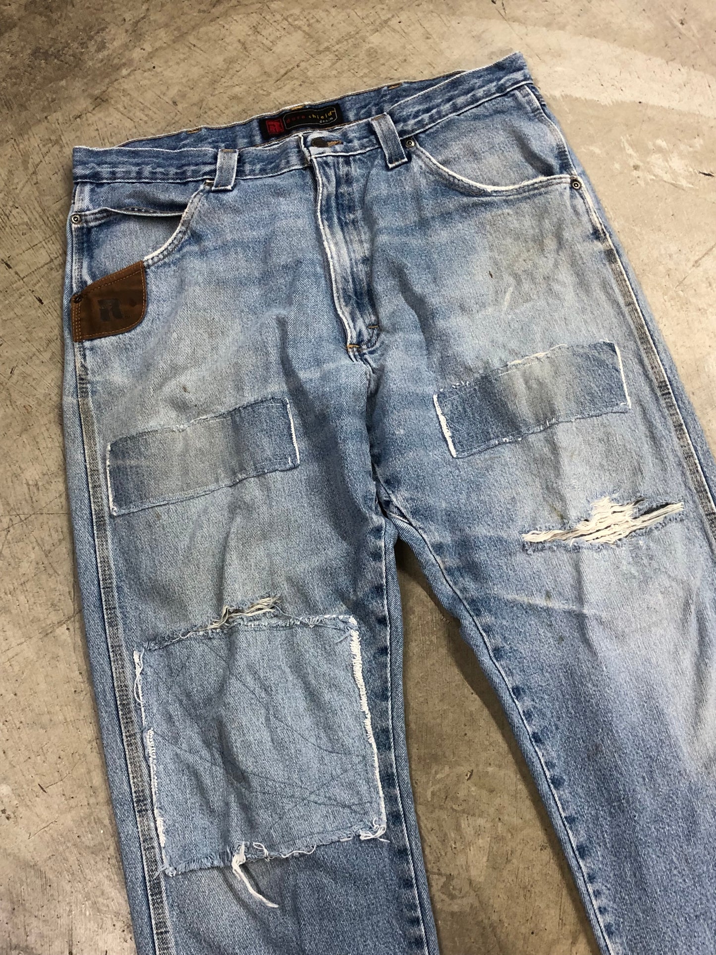 VTG Reworked Denim Workpants Sz 36x32