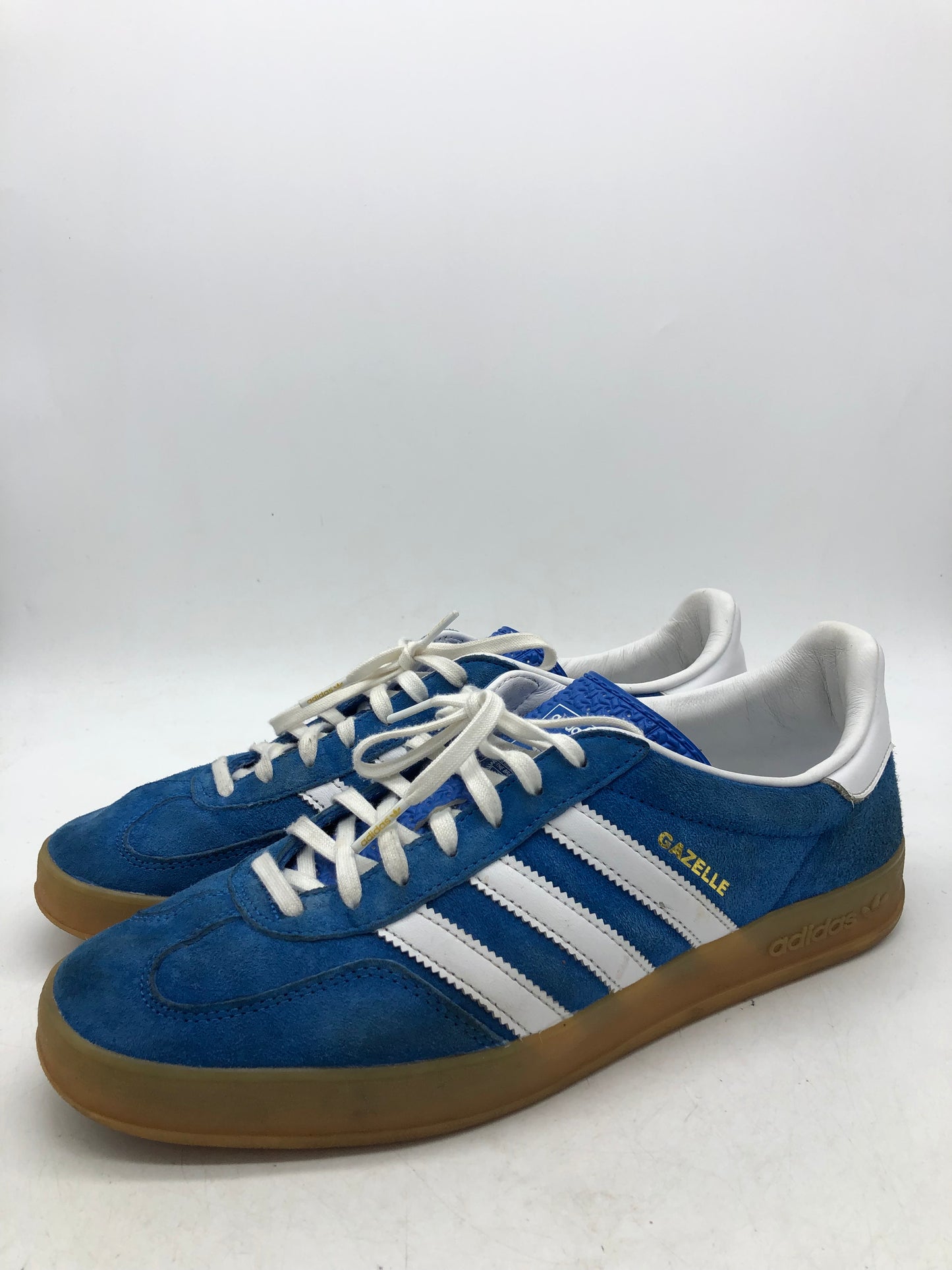 Preowned Adidas Gazelle Indoor Blue Bird Gum Sz 9.5M/11W H06260