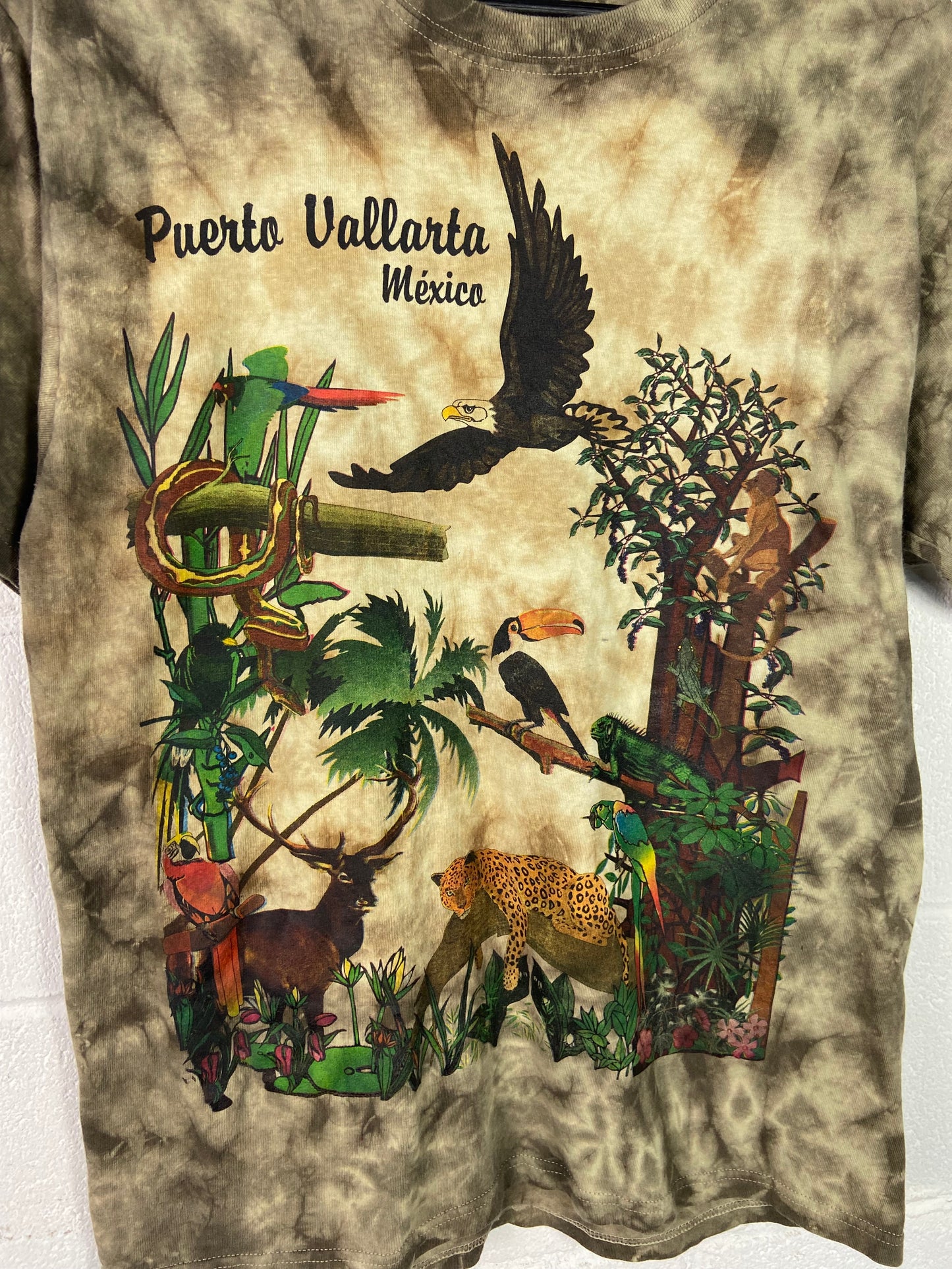 VTG Mexico Wildlife Shirt Sz L