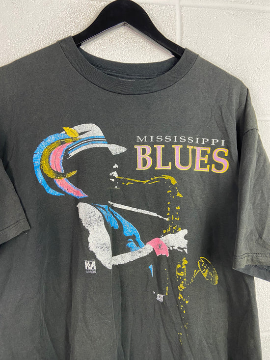 VTG Mississippi Blues Artistic Tee Sz XL