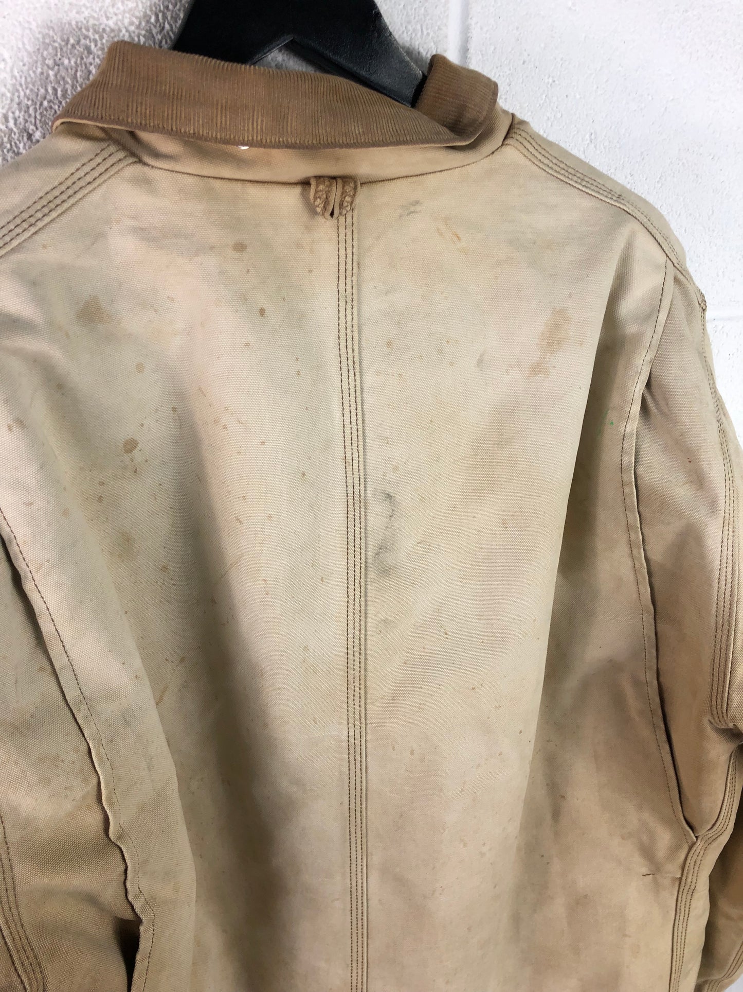 VTG Carhartt Tan Field Chore Jacket Sz XL CO4 BRN