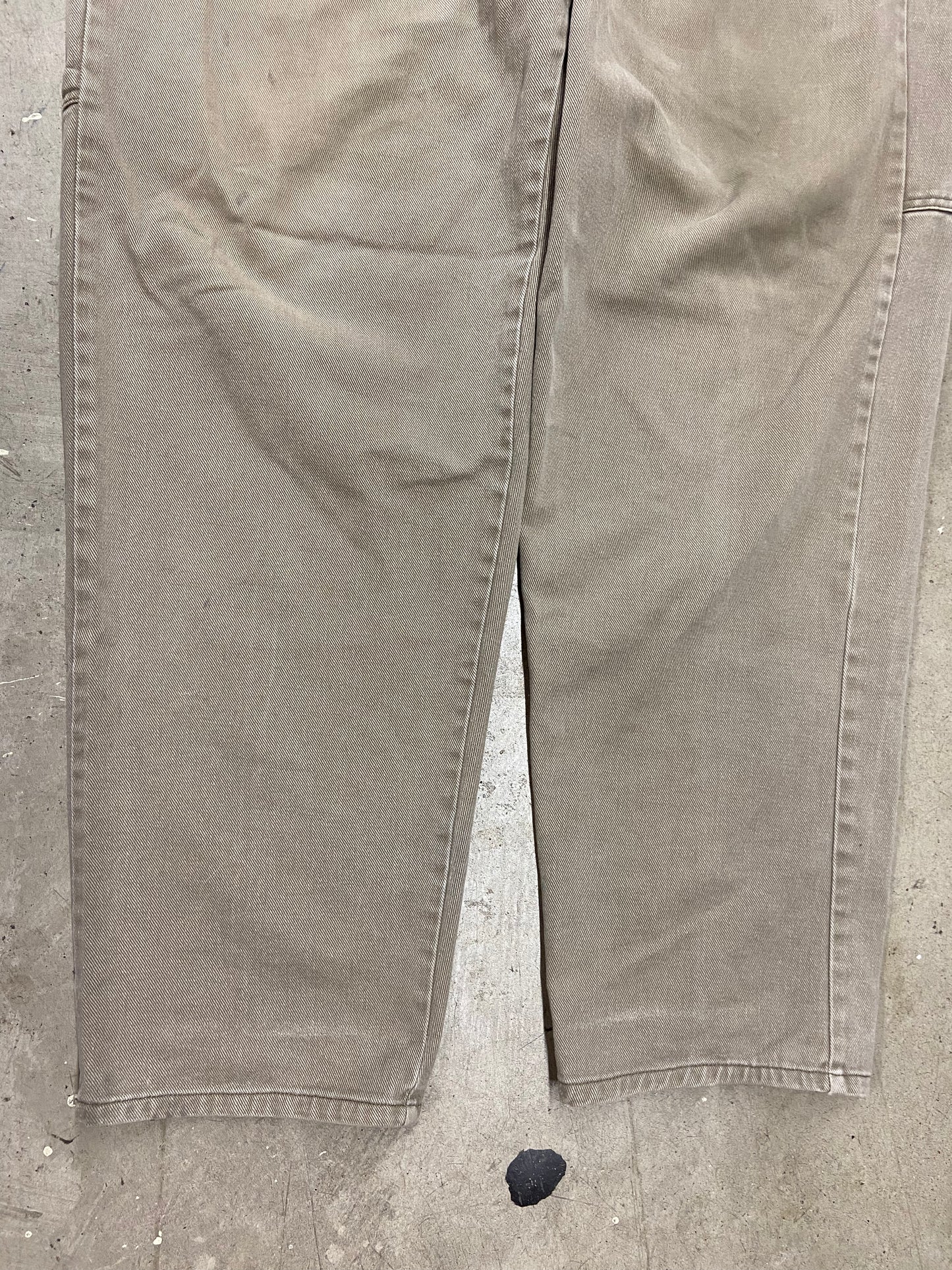 Y2K Boss Tan Baggy Straight Leg Work Pants Sz 36x32