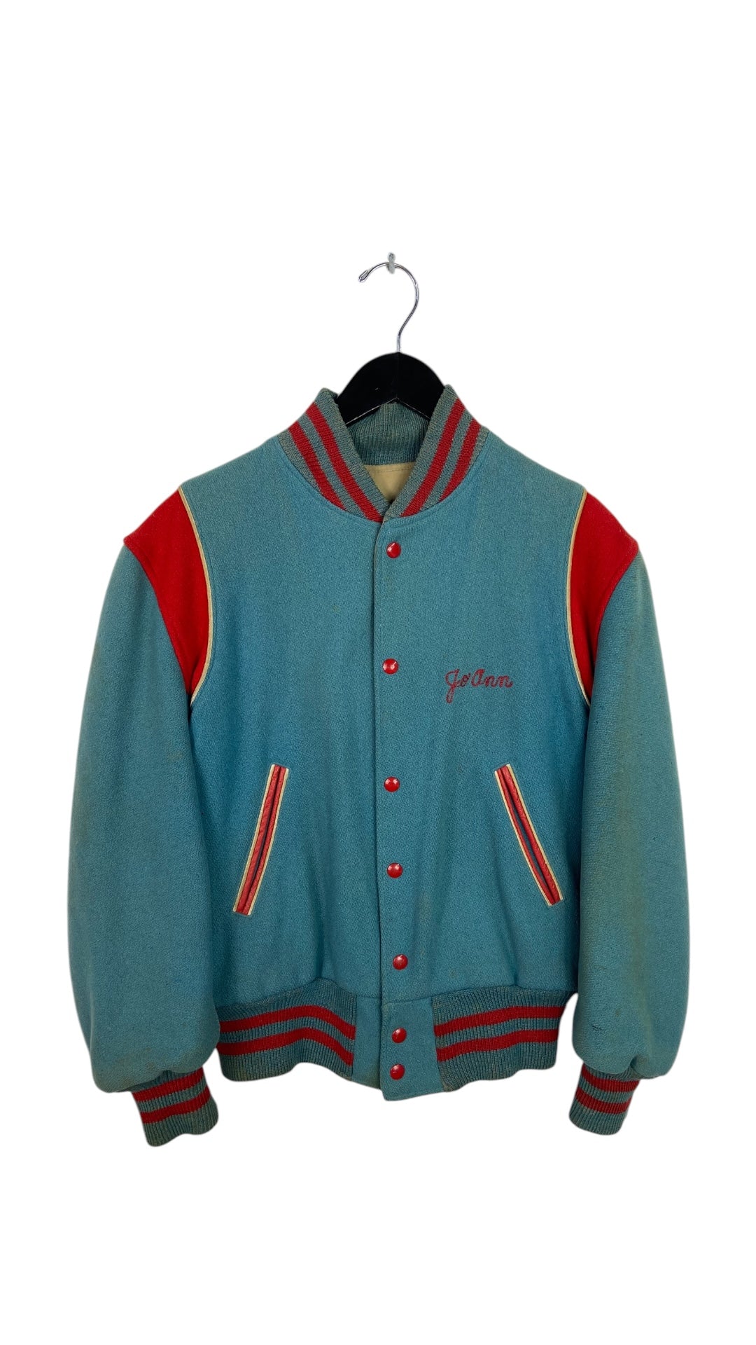 VTG Glencliff Colts 60's Baby Blue Varsity Jacket Sz M