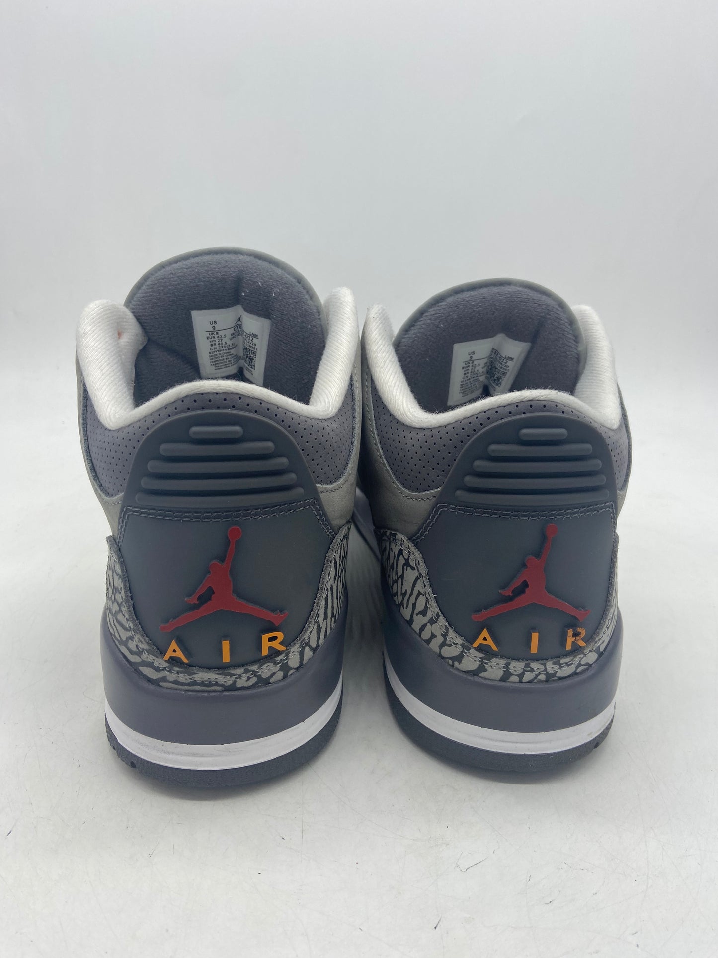 Preowned Air Jordan 3 Cool Grey Sz 9M/10.5W CT8532-012