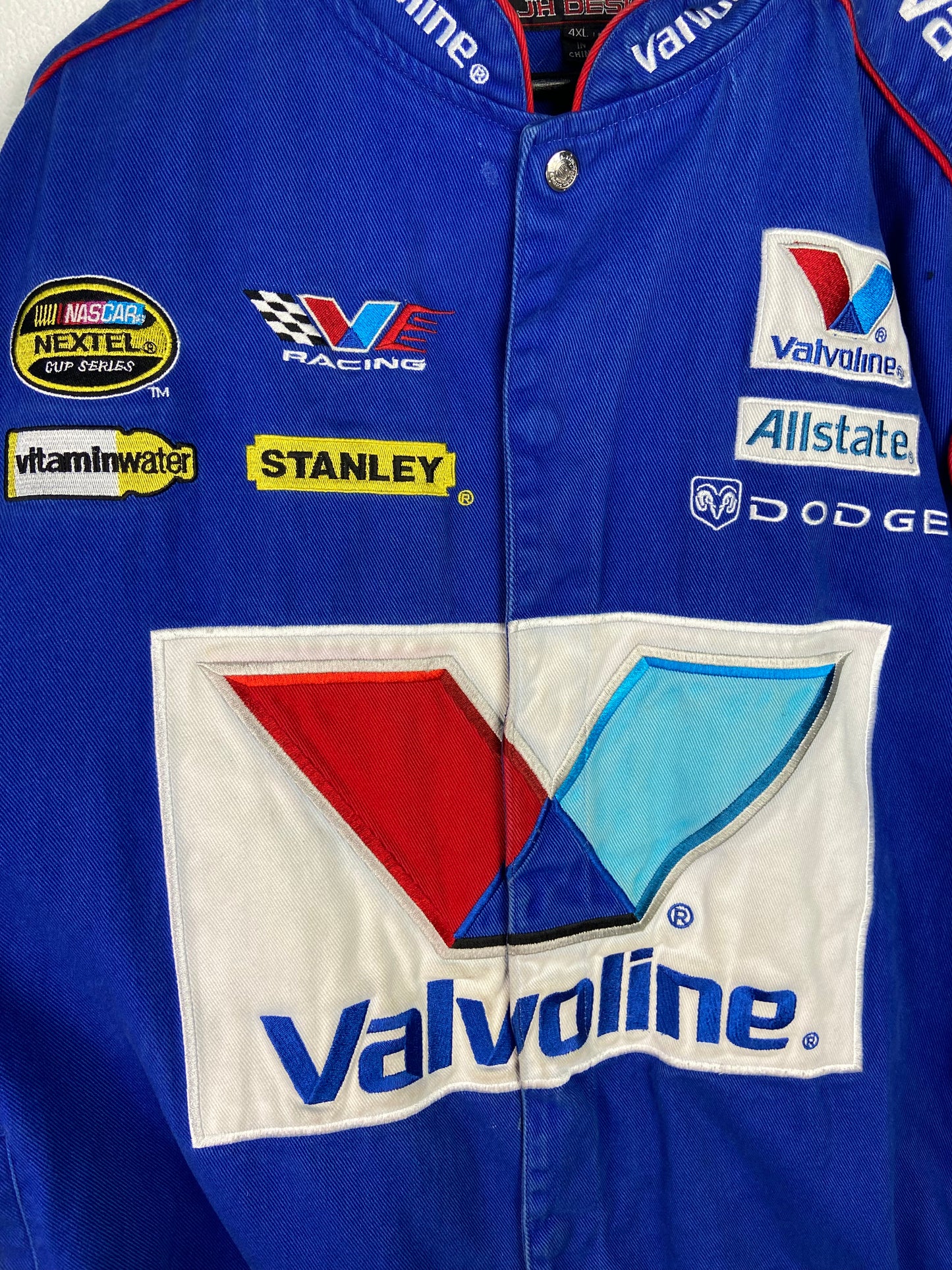 VTG Valvoline Stanley Racing NASCAR Jacket Sz 4XL