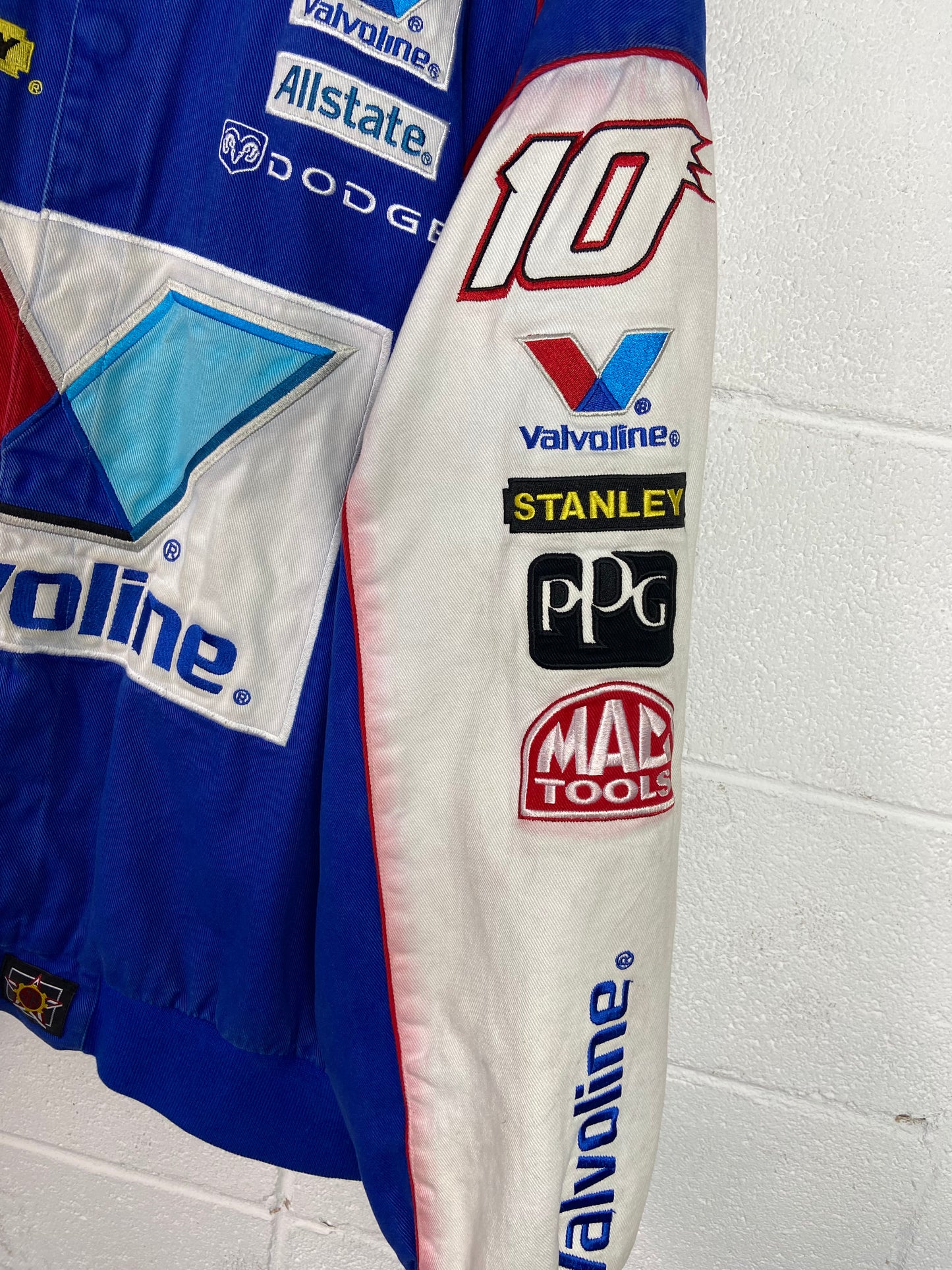 VTG Valvoline Stanley Racing NASCAR Jacket Sz 4XL