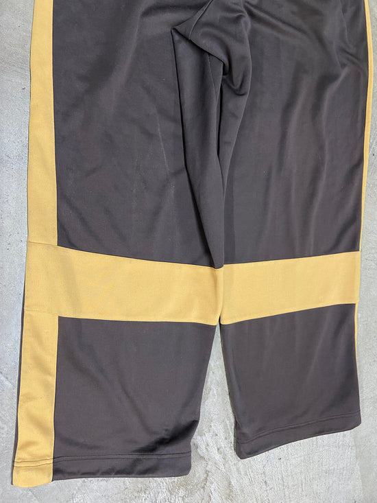 Y2K Nike Air Brown/Yellow Baggy Track Pants Sz XXL