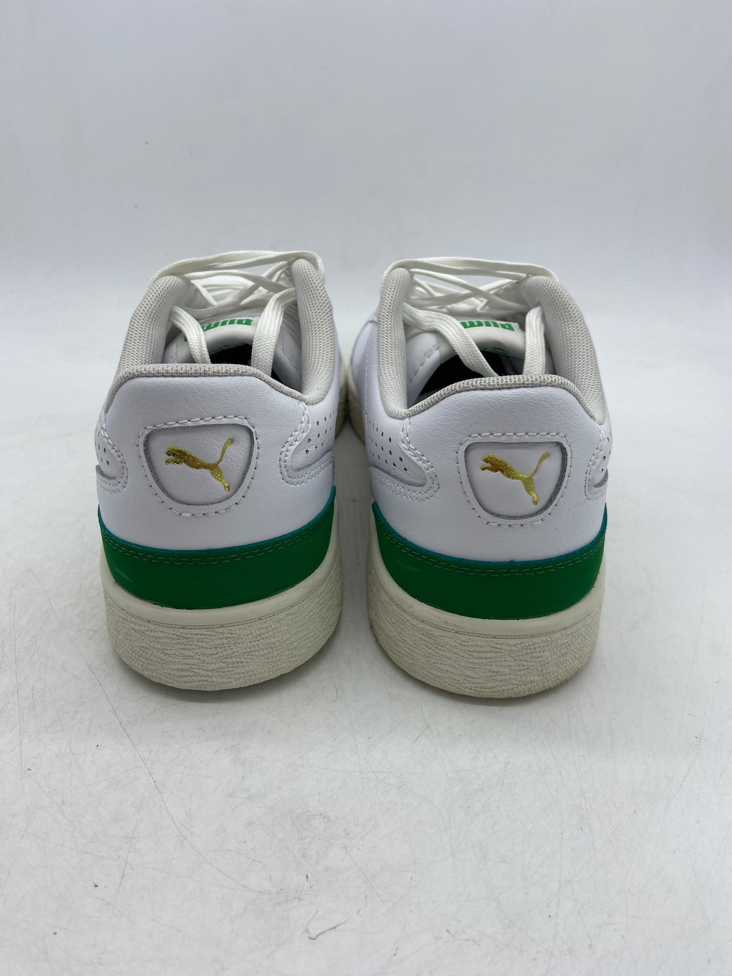 Preowned Puma Ralph Sampson Lo Perf 'White Green' Sz 11M/12.5W